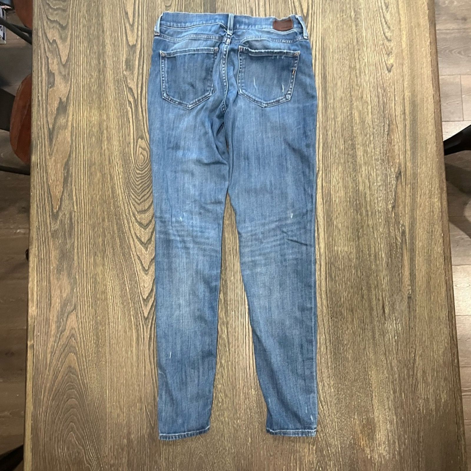 Express Express Legging Jeans Mid-Rise Distressed Stretch Blue Sz 2L Size 26" / US 2 / IT 38 - 10 Thumbnail