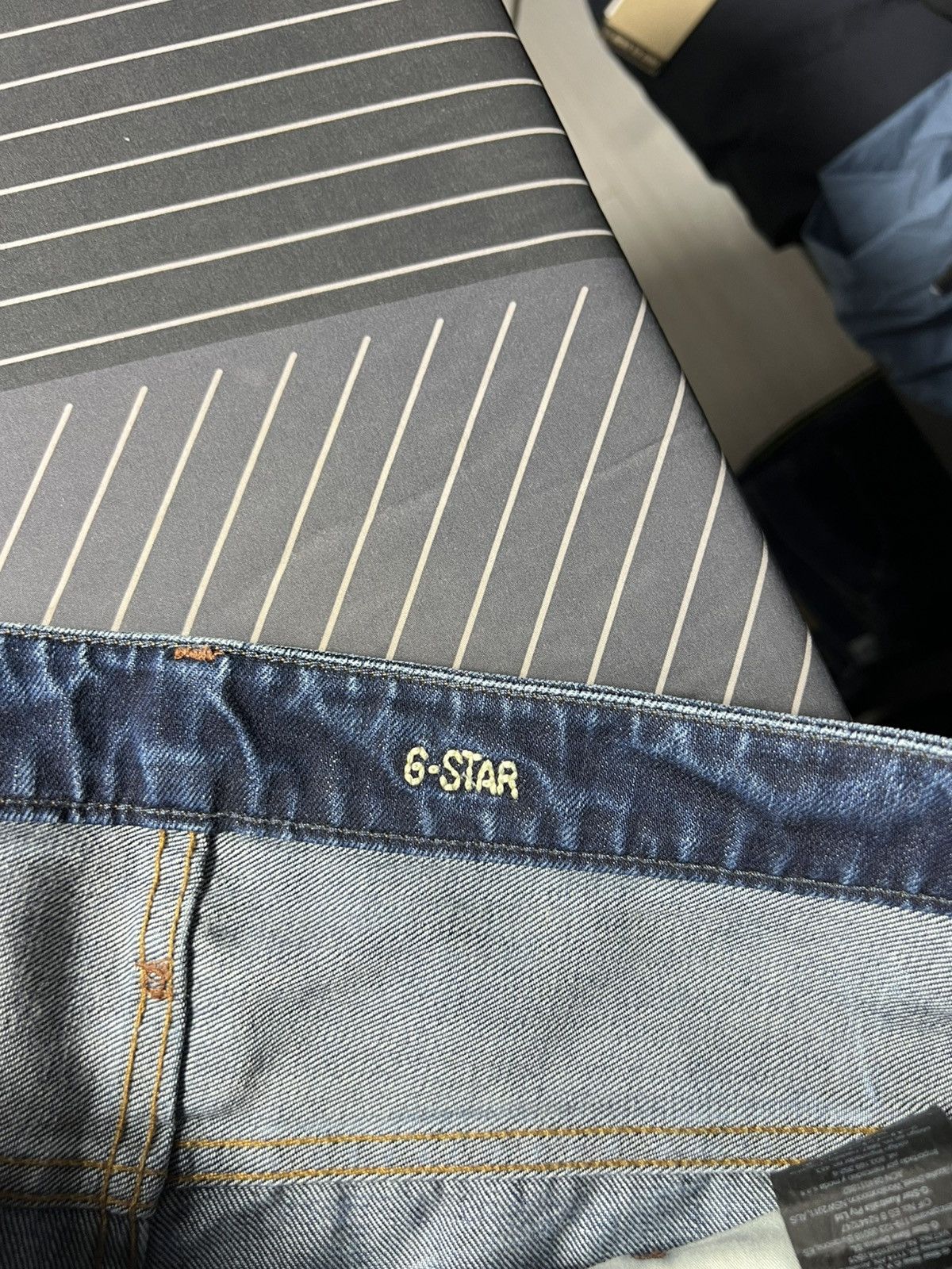 G-Star G-Star Raw ARC 3D Slim Fit Jeans Distressed Blue Denim Size US 32 / EU 48 - 15 Thumbnail