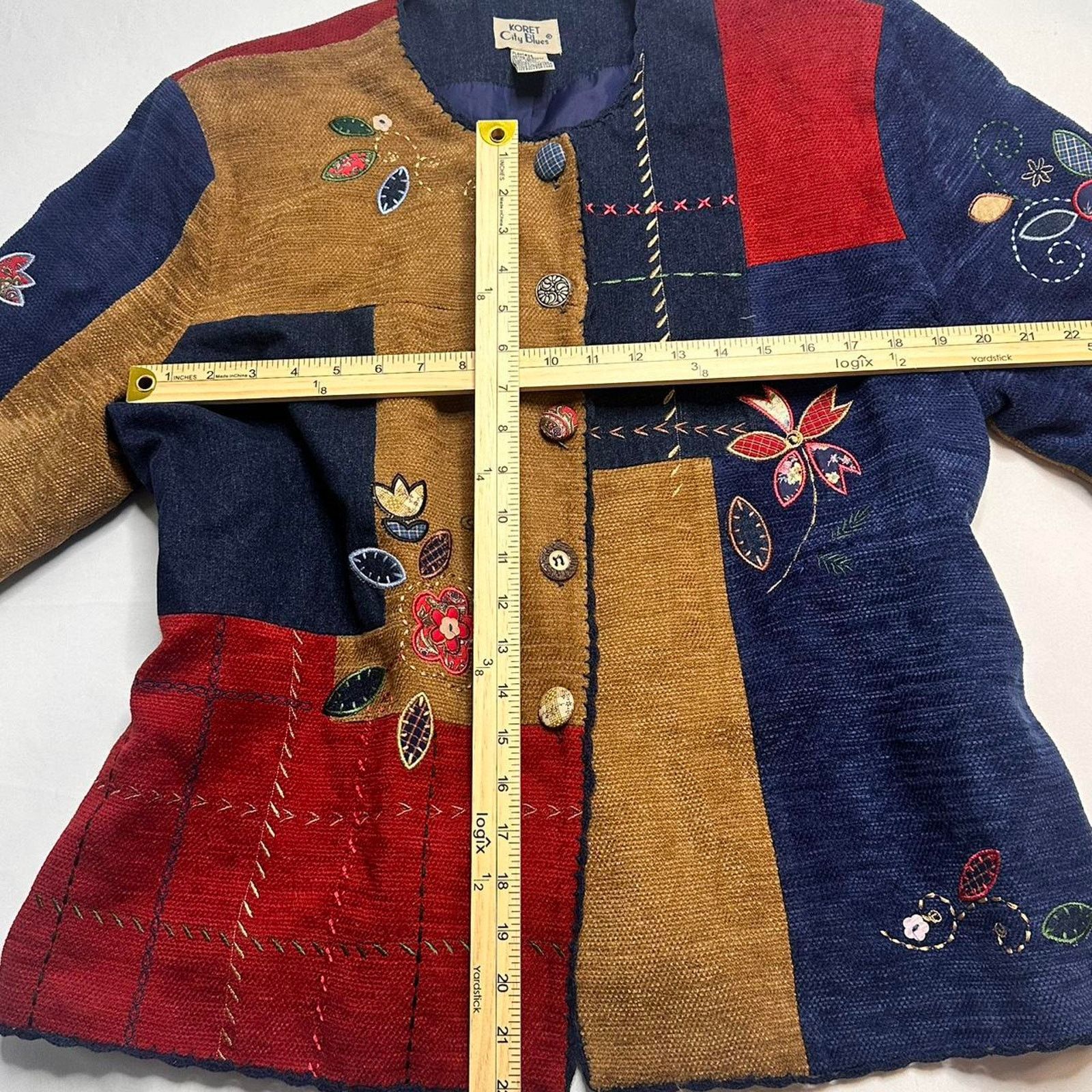 & Other Stories Koret City Blues Size L-XL 18W Multicolor Patchwork 1980s Size L / US 10 / IT 46 - 5 Thumbnail