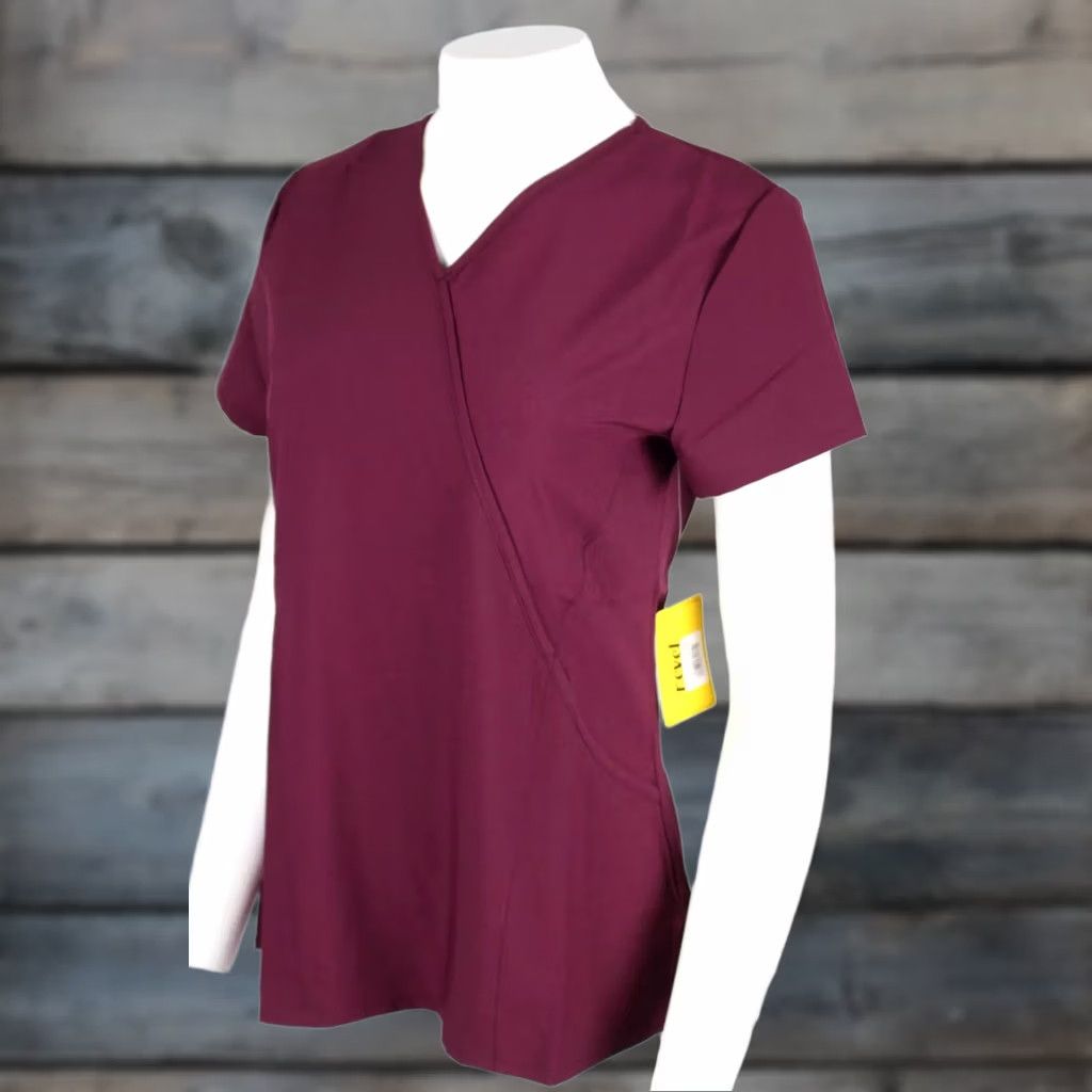Vintage Tag Scrubs Women's Scrub Top Kate Short Sleeve XS Burgundy Size XS / US 0-2 / IT 36-38 - 1 Thumbnail