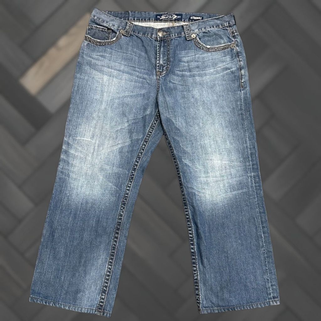 Vintage Mens Relaxed Fit Seven7 Straight Leg Jeans 40X32 Extra Large ...