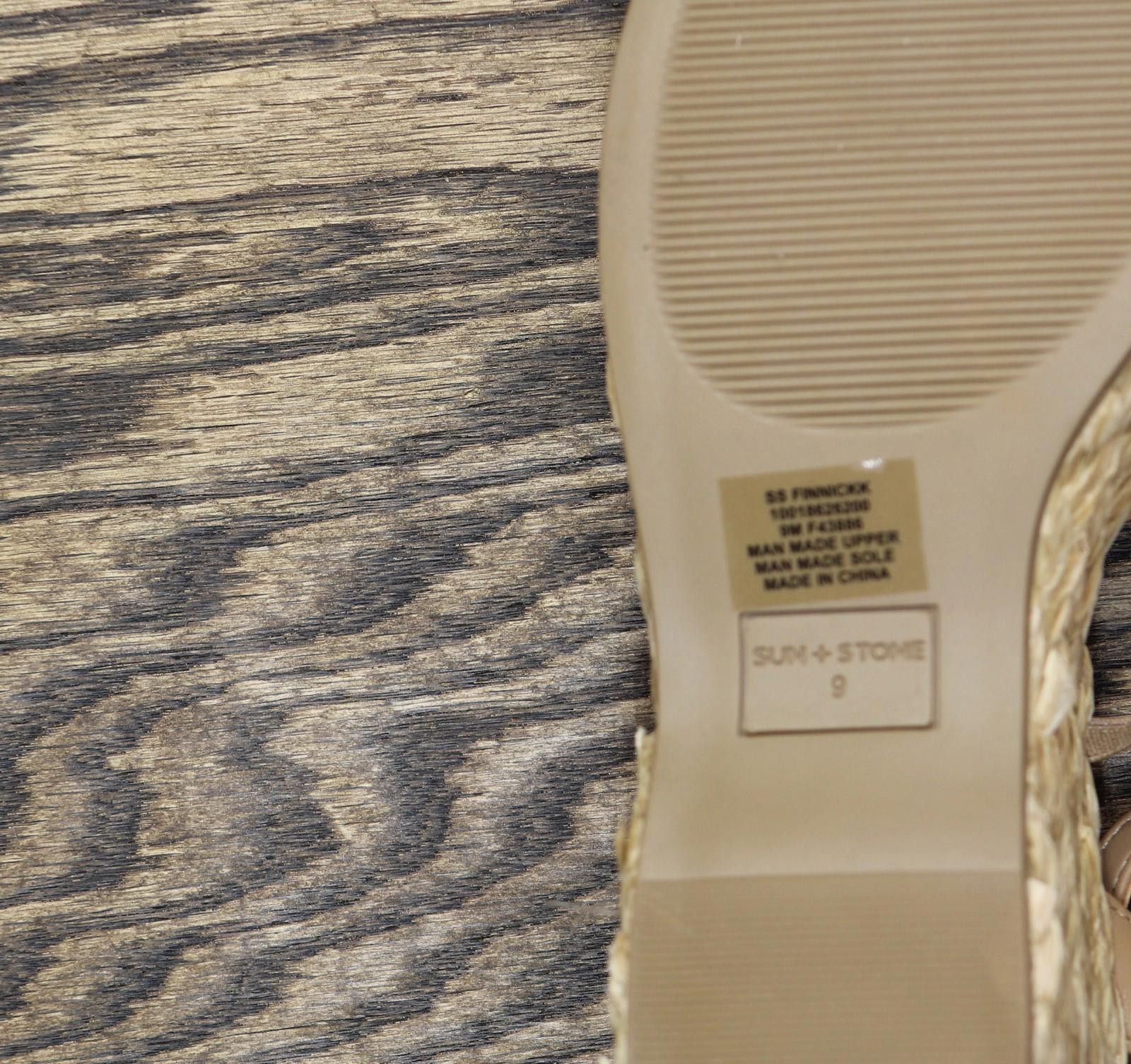 Other New Sun + Stone Faux Wedge Sandals 10018626200 Tan Brown 9m Size US 9 / IT 39 - 6 Thumbnail