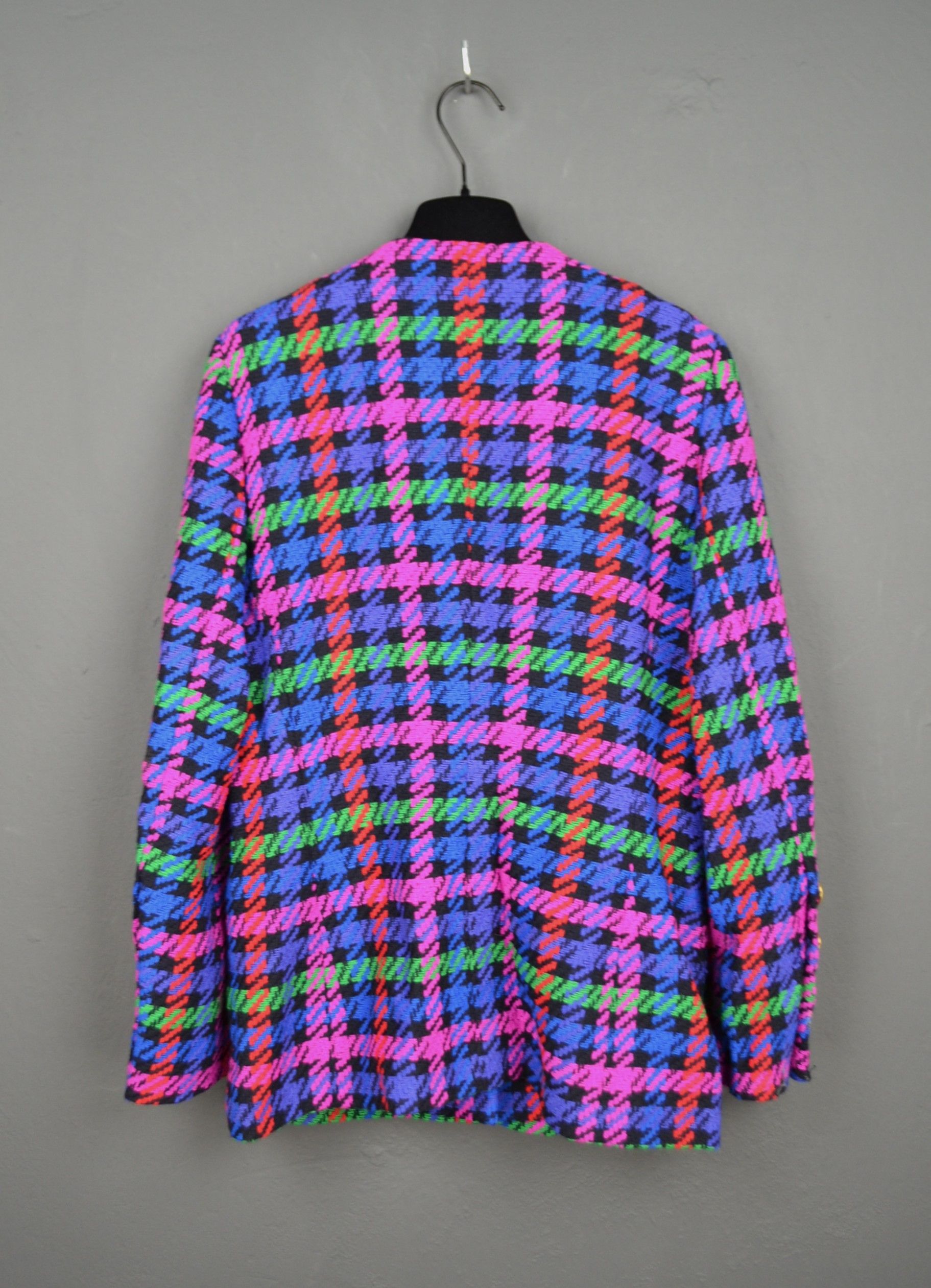 Escada Escada 80s Suit Blazer Skirt Jewel Plaid Tweed Jacket 34 Size XS / US 0-2 / IT 36-38 - 11 Thumbnail