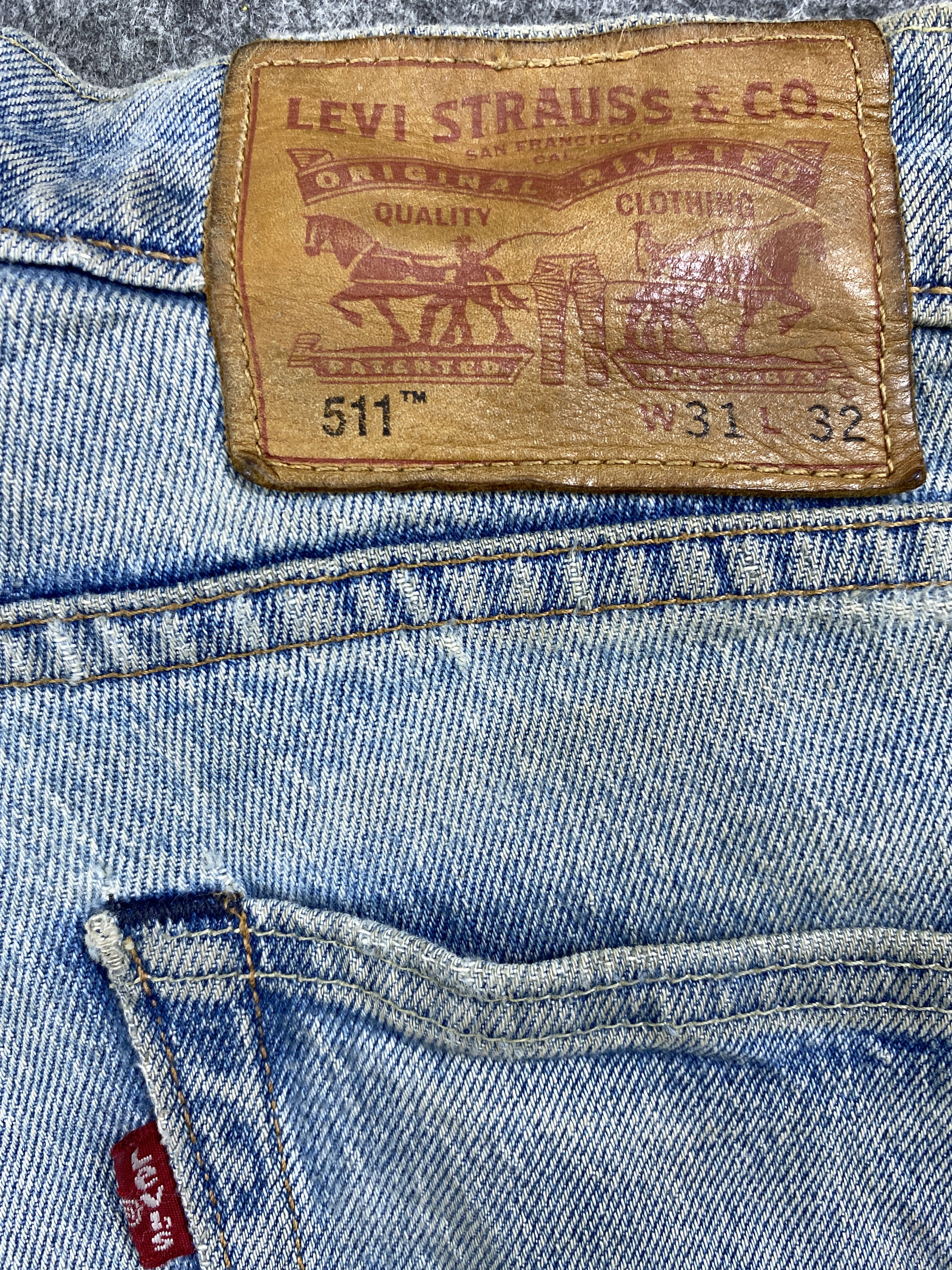 Levi's Dirty Used Blue Levi's 511 Jeans 32x26 Denim -SJ090 Size US 32 / EU 48 - 10 Thumbnail