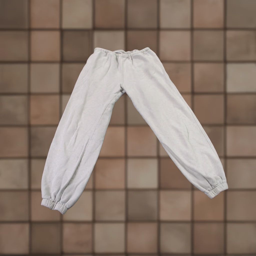 Asics Les Basics Sweatpants Womens M Gray Joggers Athletic Track Focus Spellout Logo Size 28" / US 6 / IT 42 - 1 Thumbnail