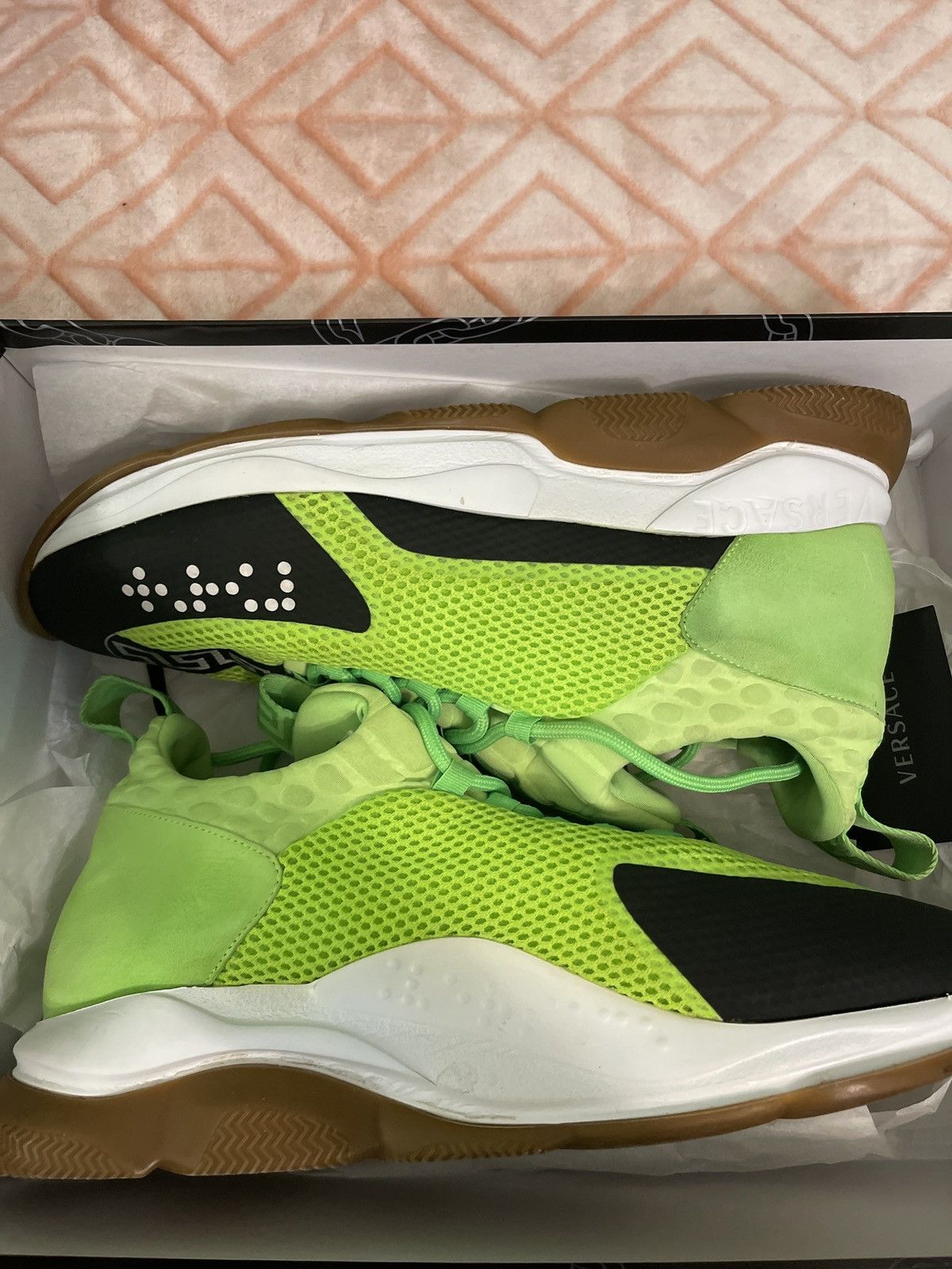 Designer × Versace VERSACE CROSS CHAINER FLUO GREEN Size US 14 / EU 47 - 2 Thumbnail