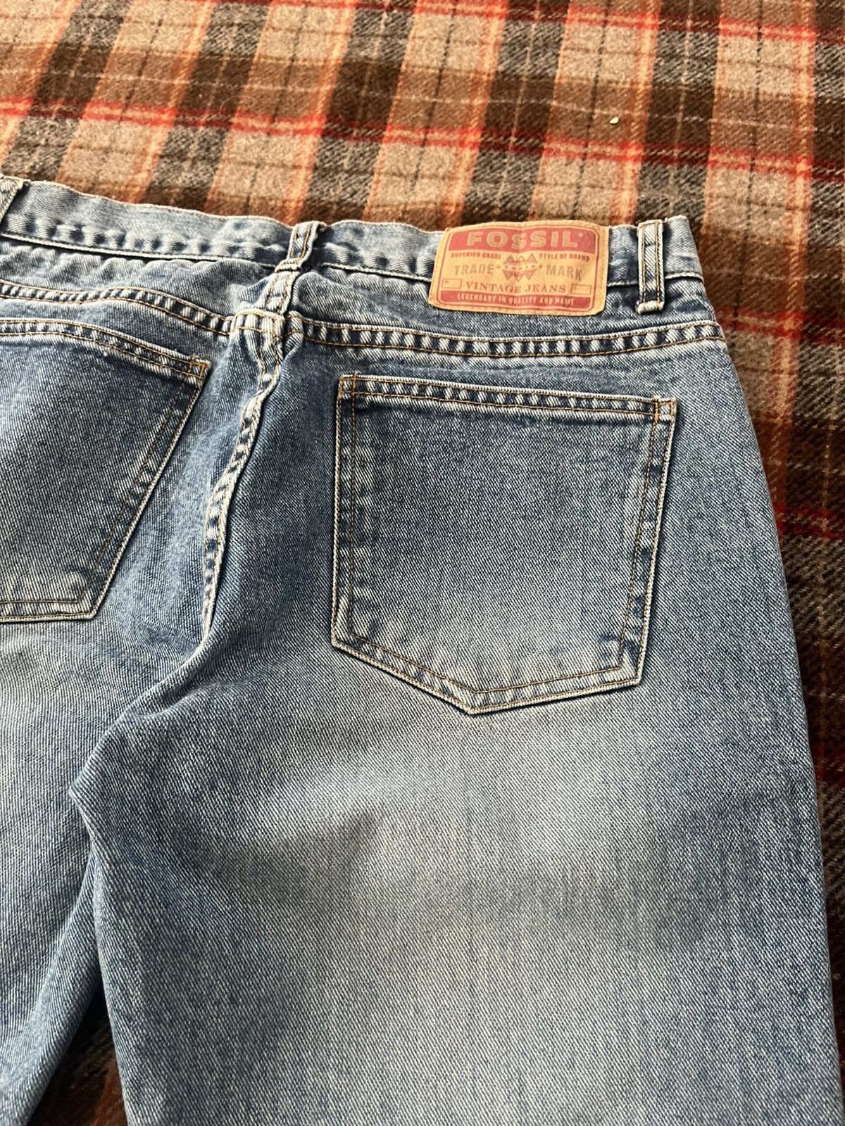 Fossil × Vintage × Von Dutch Vintage Y2K 2000’s Studded flare Fossil denim pants Size 31" - 9 Thumbnail