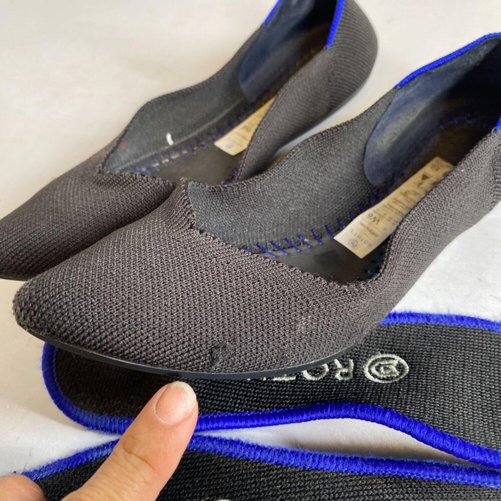Other Rothy's The Point Black Recycled Knit Comfort Slip On Sz 6w Size US 6 / IT 36 - 4 Thumbnail