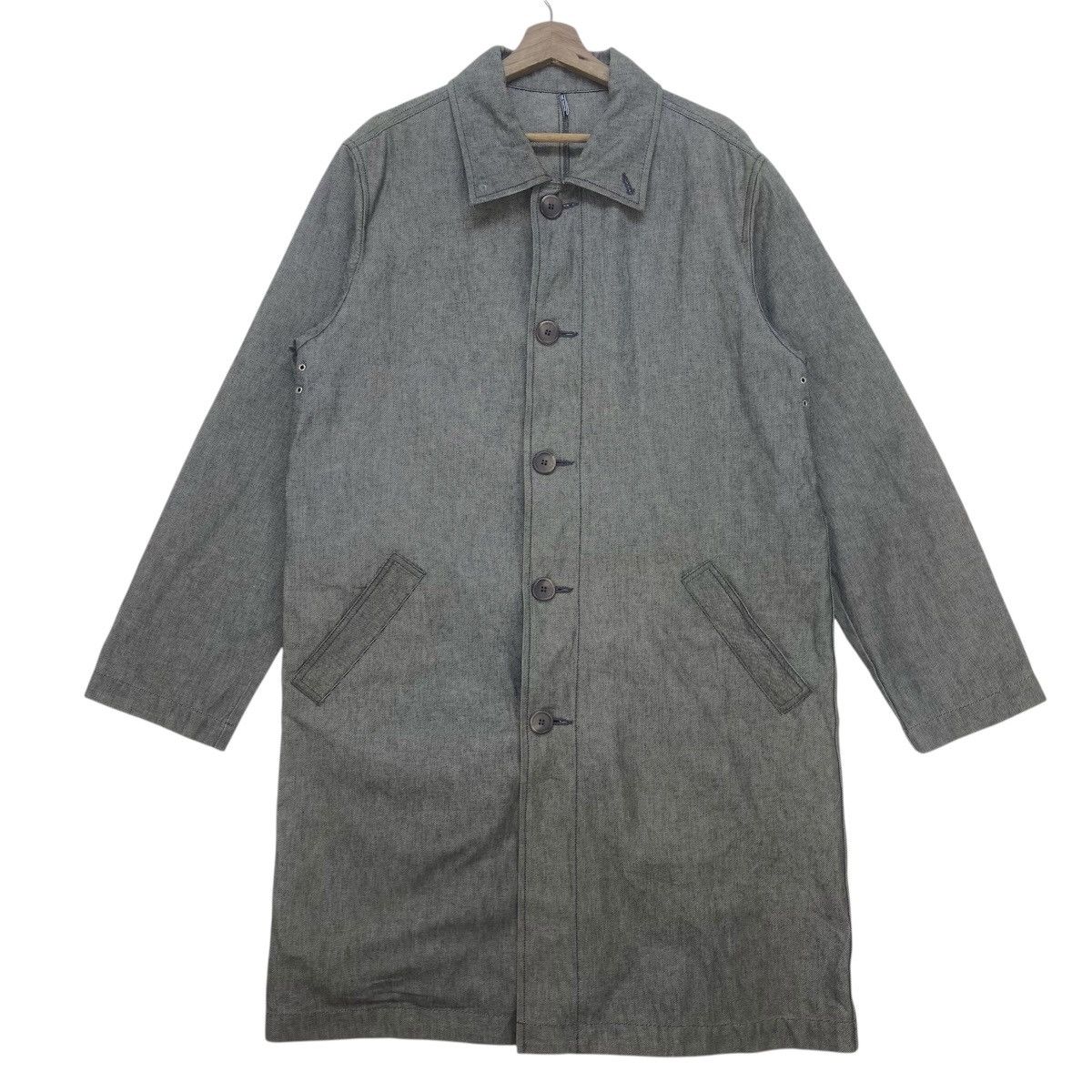Designer Former Hermes Artistic Director Bali Barret Denim Long Coat Size US M / EU 48-50 / 2 - 4 Thumbnail