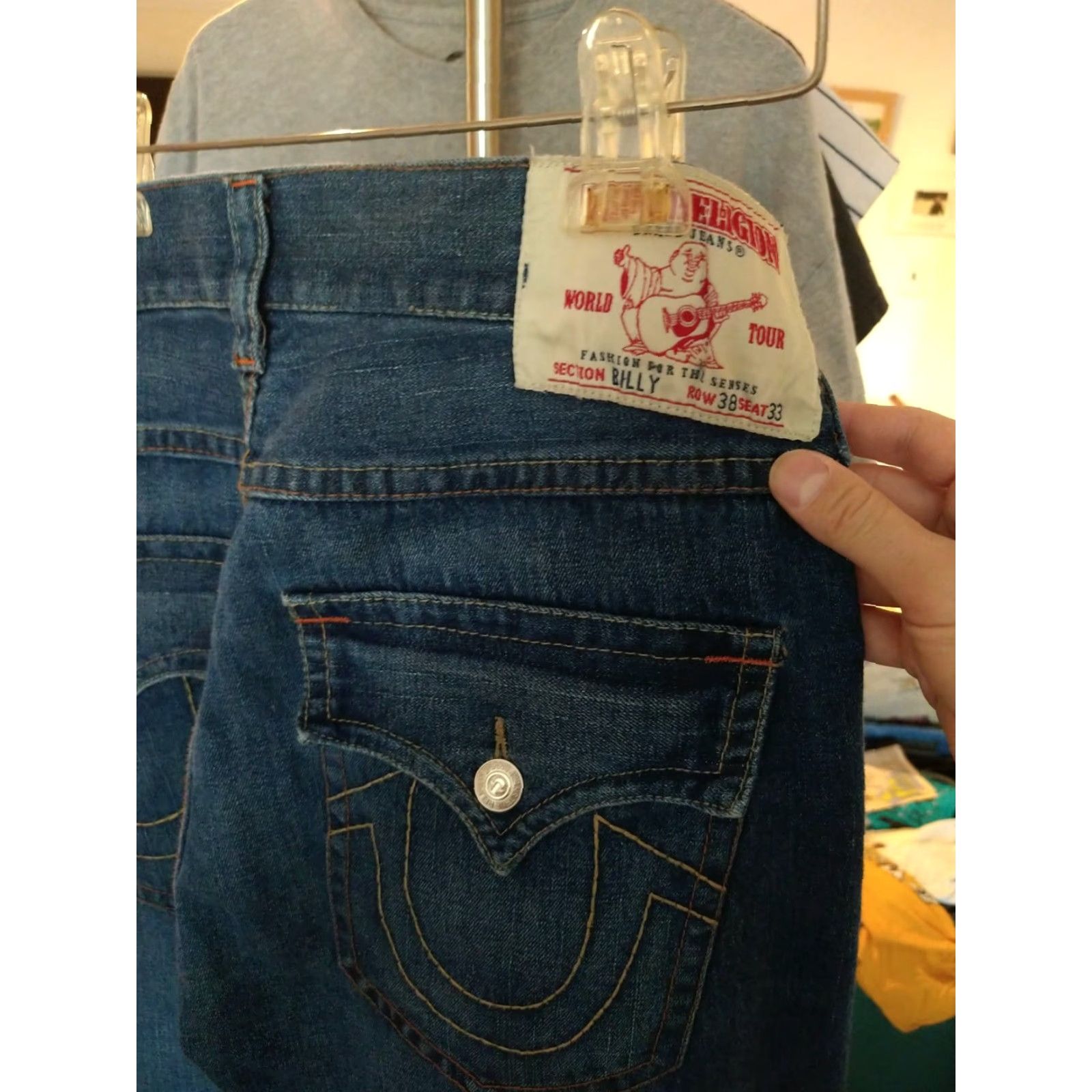 True Religion VINTAGE True Religion Jeans Billy Made In USA Men 38x33 Blue USA 90s Wide-Leg Jeans Billy Mens X 33? Size US 38 / EU 54 - 4 Thumbnail