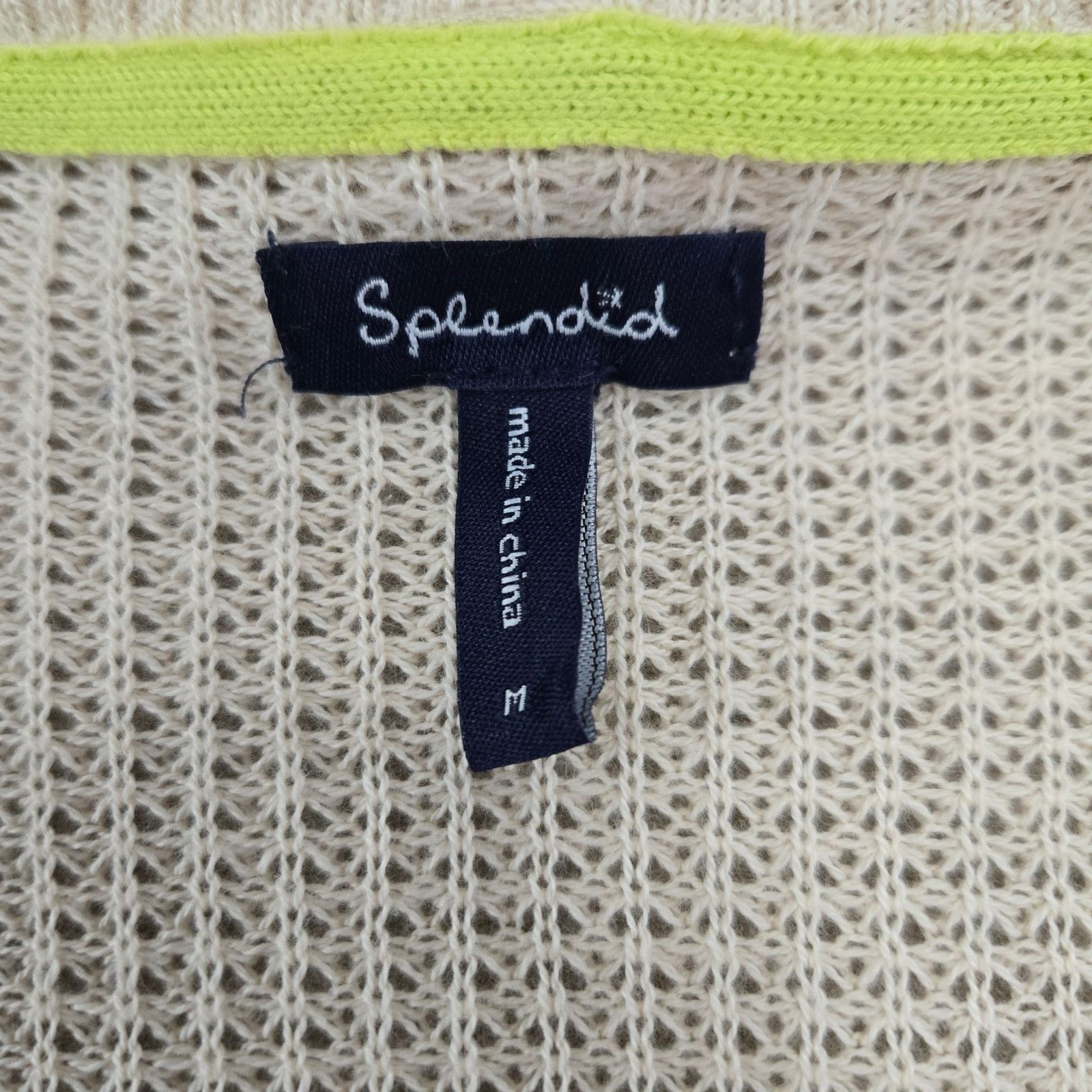 Splendid Splendid Cream Waffle Knit Open Longline Cardigan Sze Medium Size M / US 6-8 / IT 42-44 - 4 Thumbnail