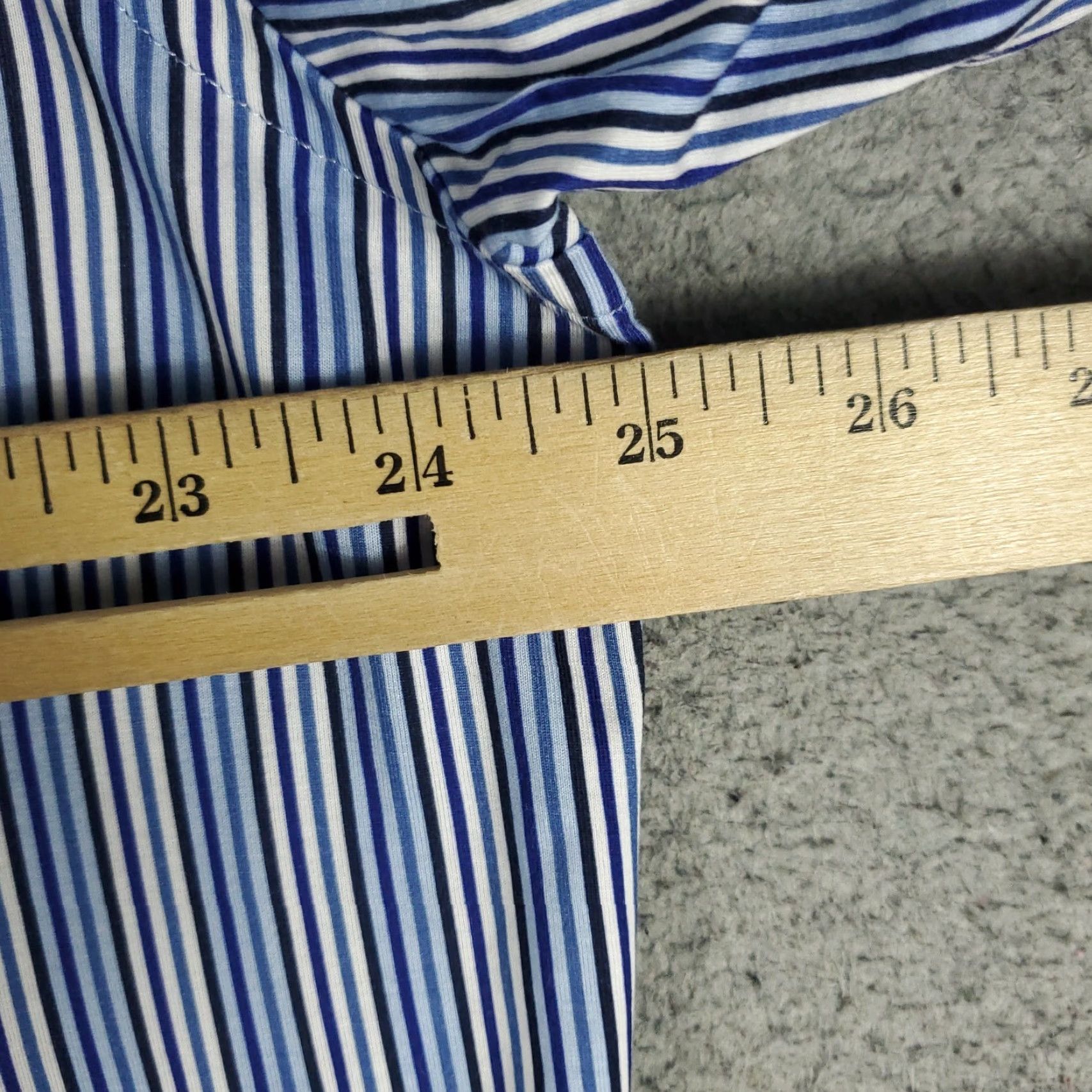 BUGATCHI Bugatchi Shirt Mens XL Blue Striped Stretch Shaped Fit Button Up Long Sleeve Size US XL / EU 56 / 4 - 5 Thumbnail