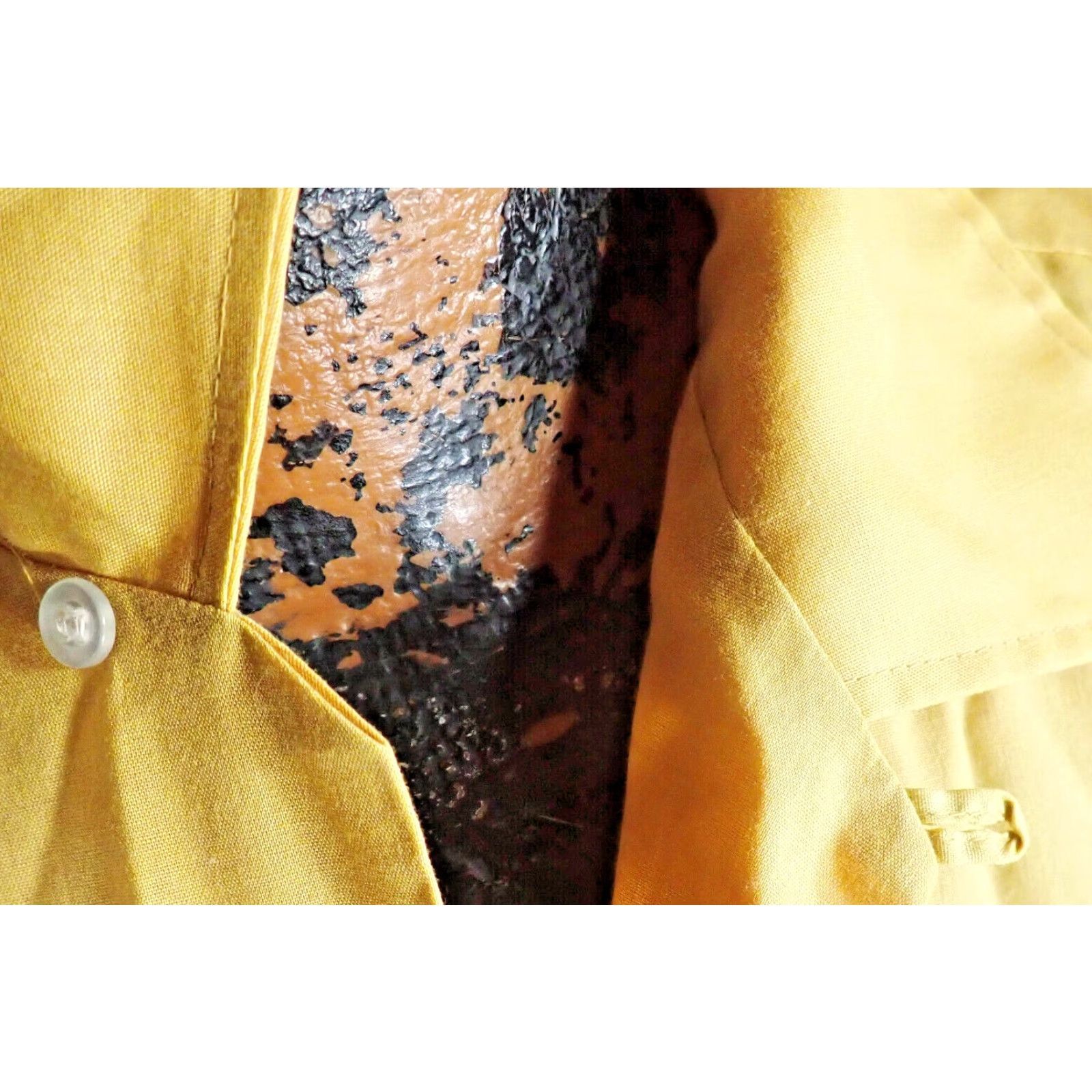 Arrow VINTAGE Arrow Sanforized Loop Collar Shirt Adult L Long Sleeve 1950s Rockabilly Yellow 45" Chest Mens Size US L / EU 52-54 / 3 - 3 Thumbnail
