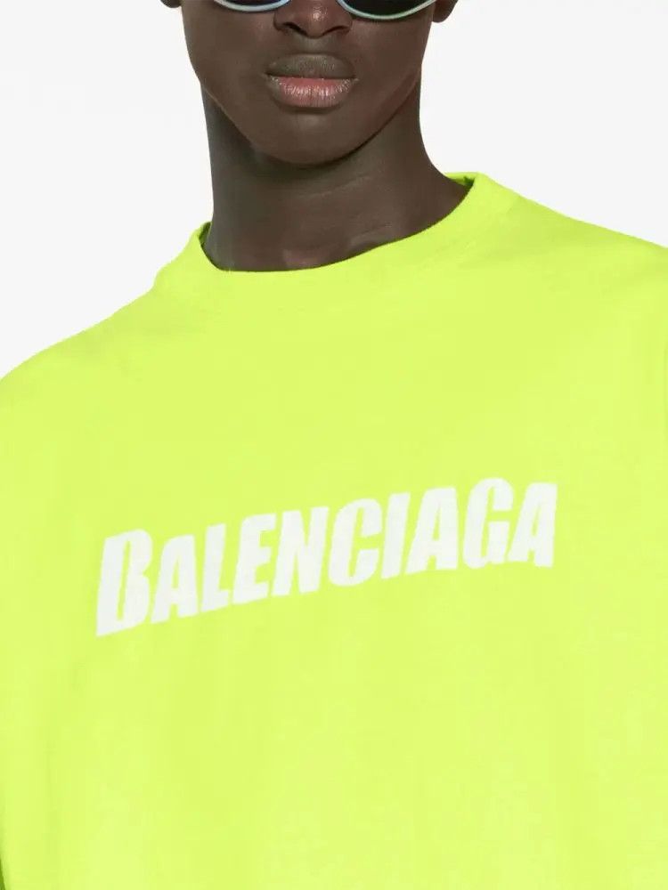 Balenciaga o1la1rc1a0525 Caps T-Shirt Boxy Fit in Yellow Size US M / EU 48-50 / 2 - 5 Thumbnail