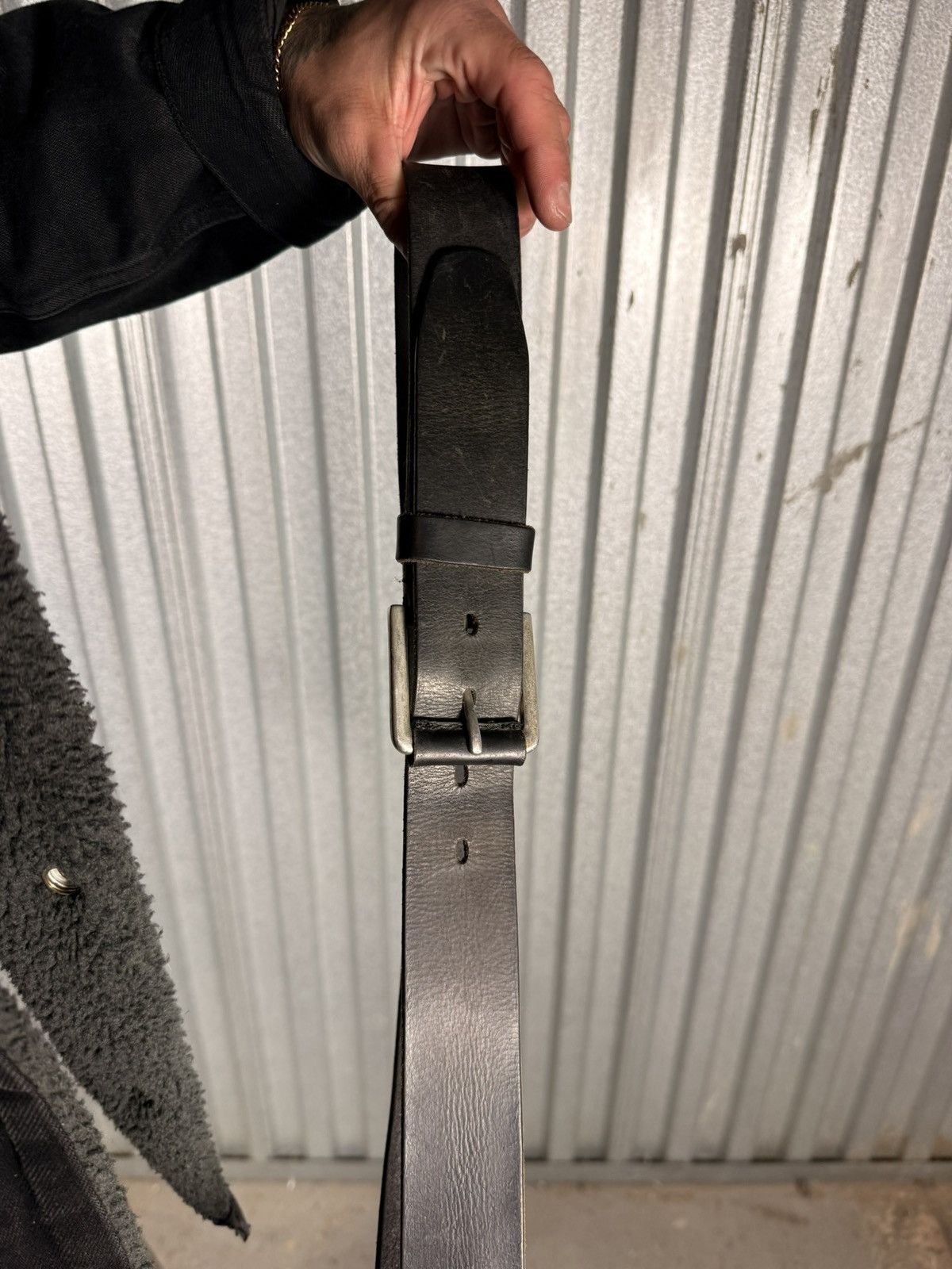 Timberland Vintage Timberland Black Leather Belt Size 36 - 4 Thumbnail