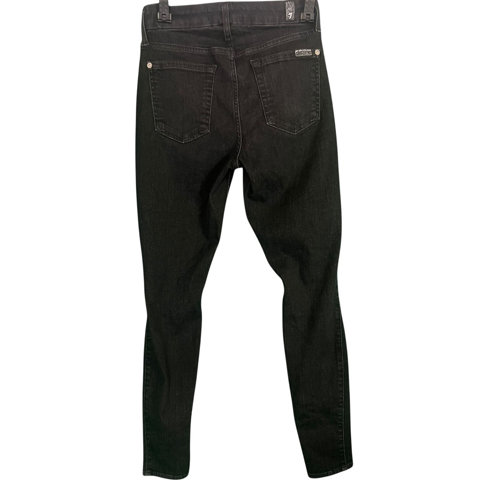 7 For All Mankind 7 For All Mankind Women's 25 Black Distressed (b)air Jeans Size 25" / US 0 / IT 36 - 2 Thumbnail