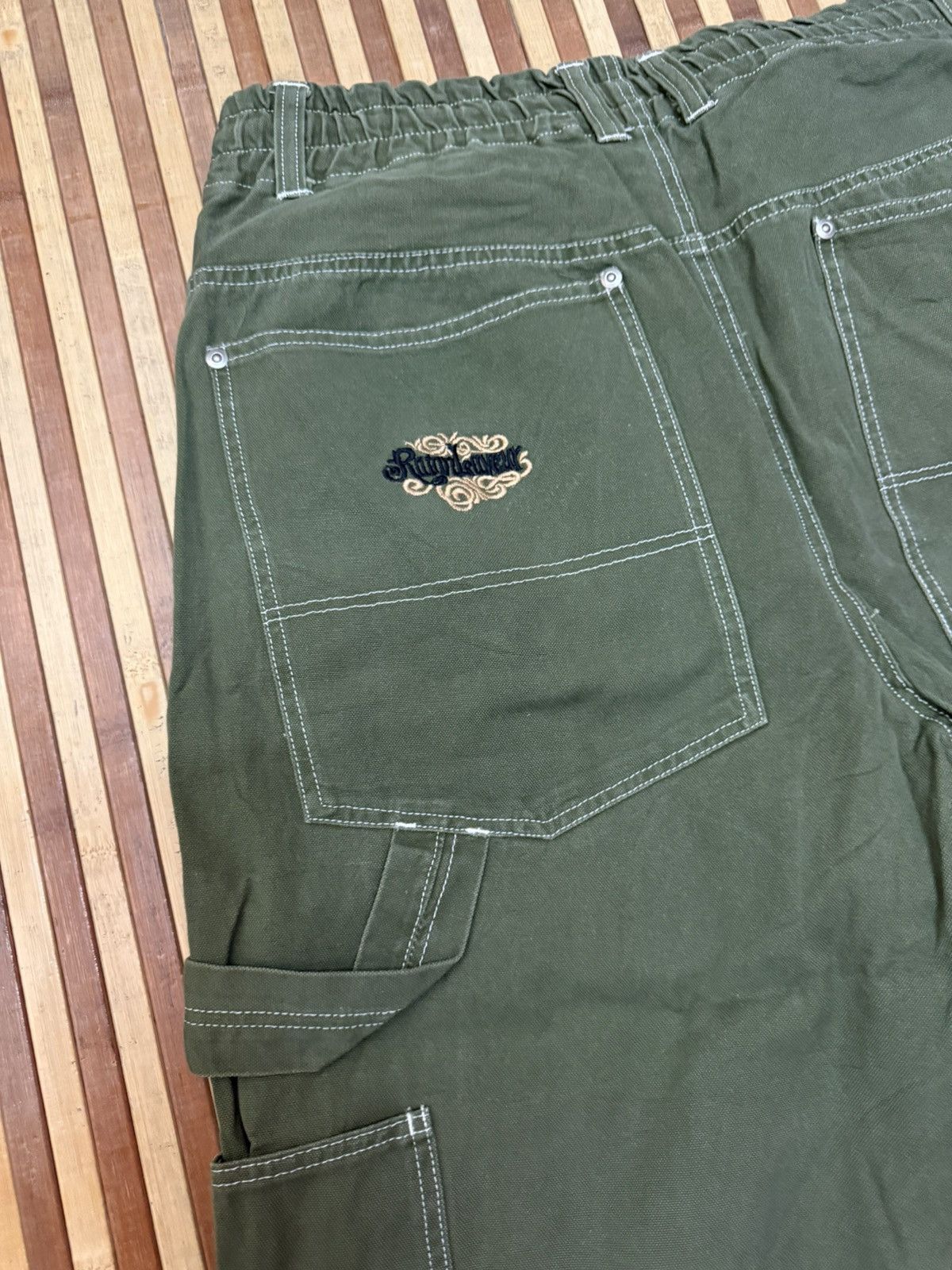 Japanese Brand Baggy Japanese Brand Carpenter Pants Multipocket Streetwear Size US 35 - 10 Thumbnail