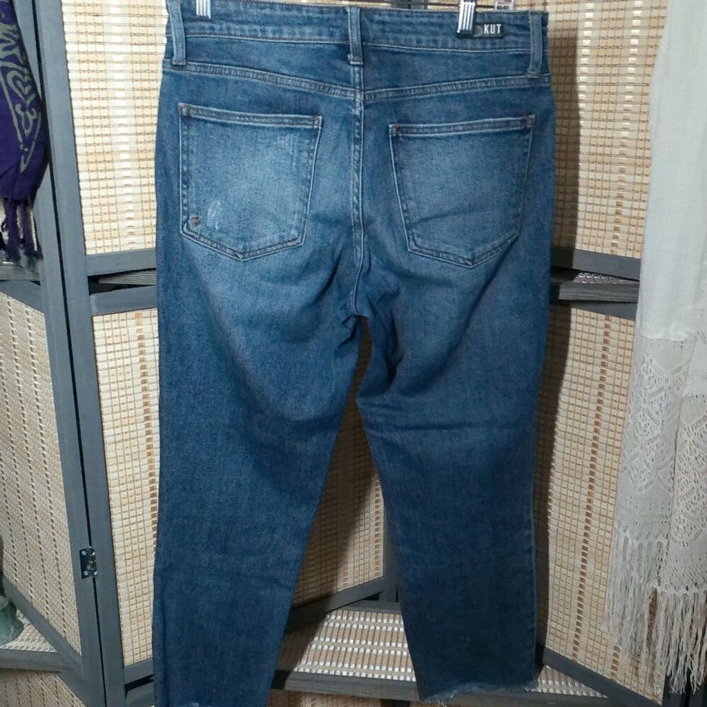 Other Kut from the Kloth Raw Hem Straight Leg Jeans Size 28" / US 6 / IT 42 - 2 Thumbnail