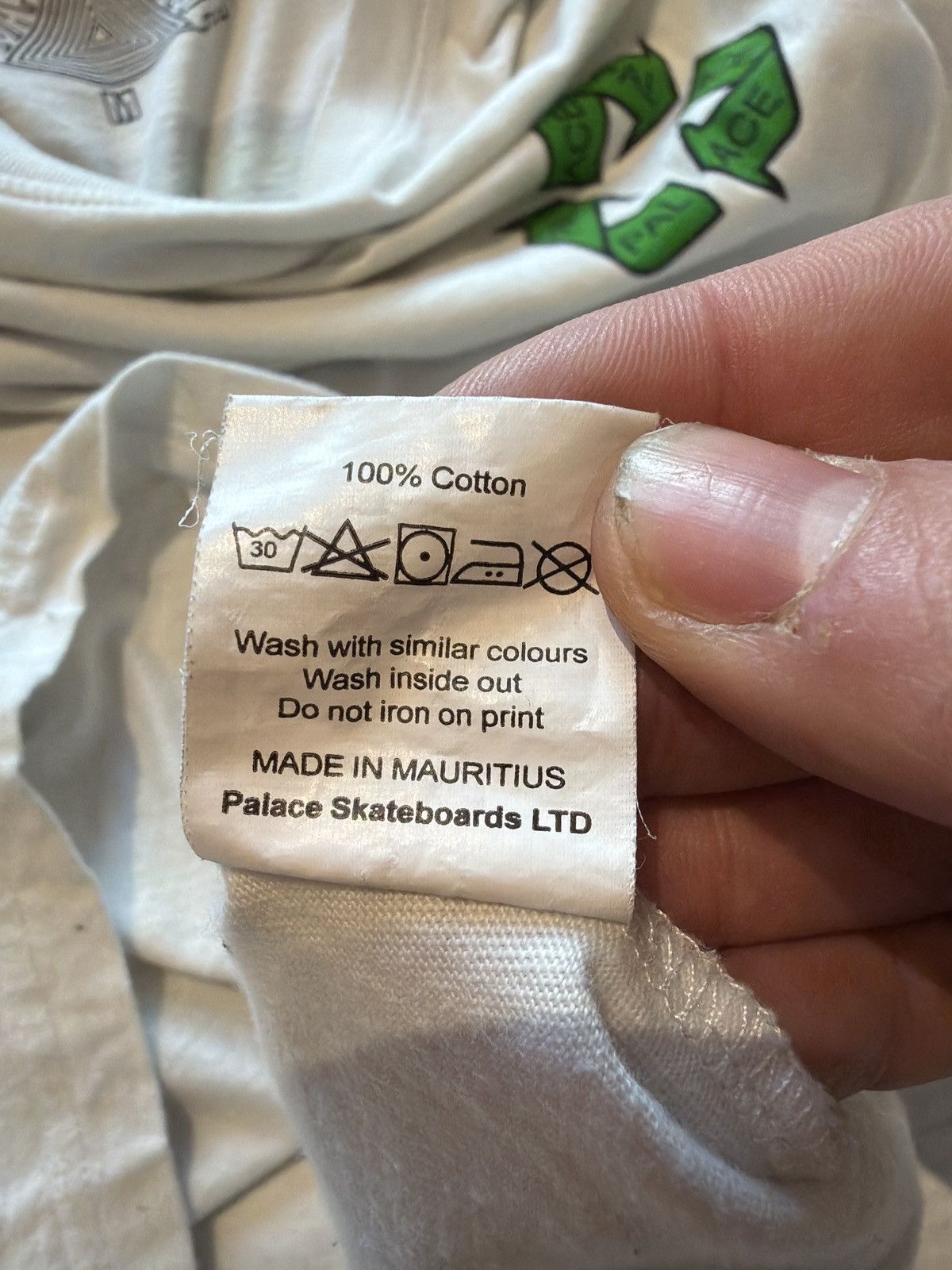 Palace Palace recycle logo t shirt white green Size US M / EU 48-50 / 2 - 3 Thumbnail