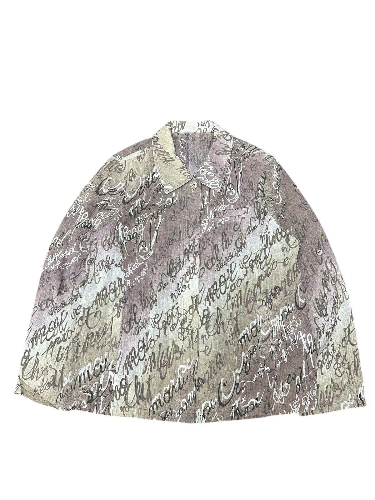 Issey Miyake 2000s DIANE ABSTRACT QUOTES AOP ISSEY MIYAKE STYLE SHIRT Size US L / EU 52-54 / 3 - 1 Thumbnail