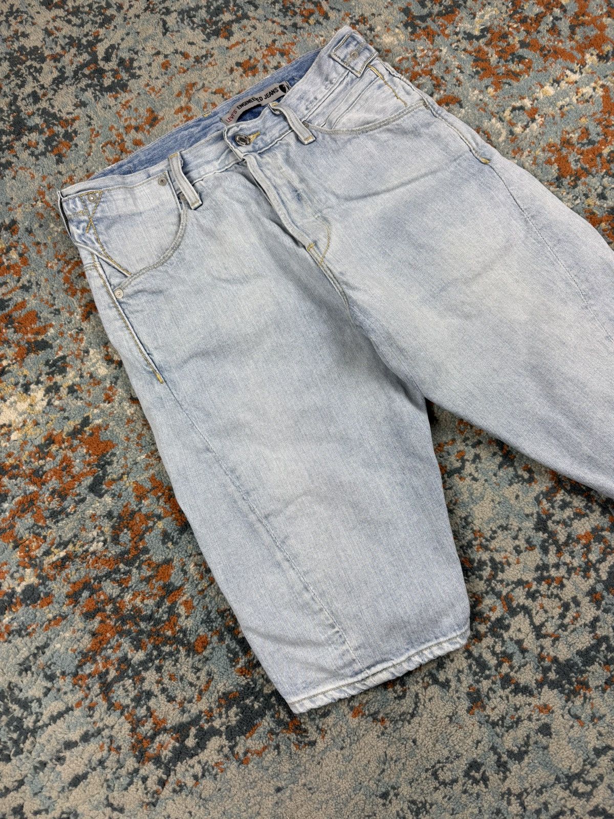 Levi's Vintage 2000s Levis Engineered jeans twisted shorts washed Size US 28 / EU 44 - 4 Thumbnail