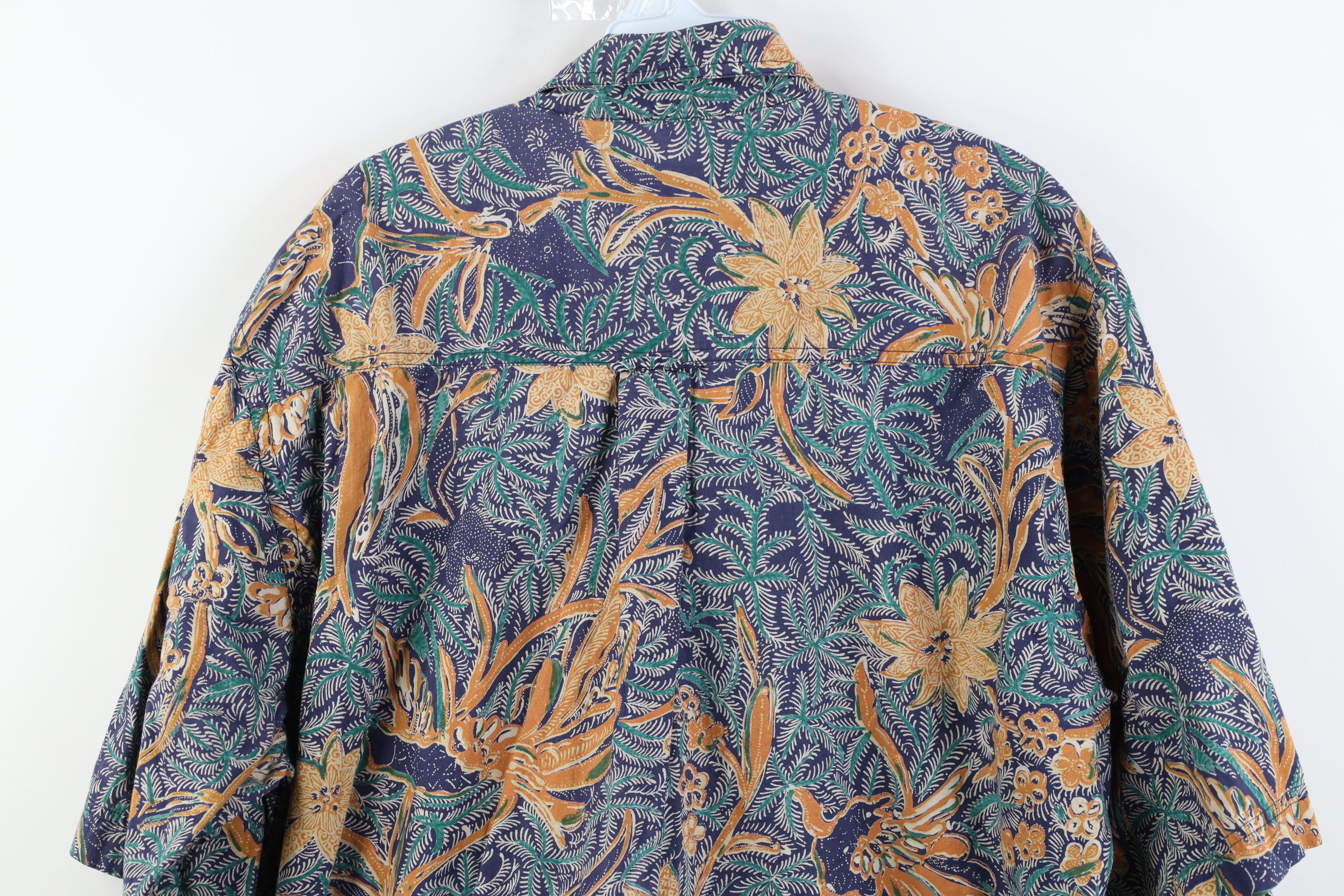 Vintage Vintage 90s Streetwear Flower Hawaiian Button Down Shirt Size US L / EU 52-54 / 3 - 10 Thumbnail
