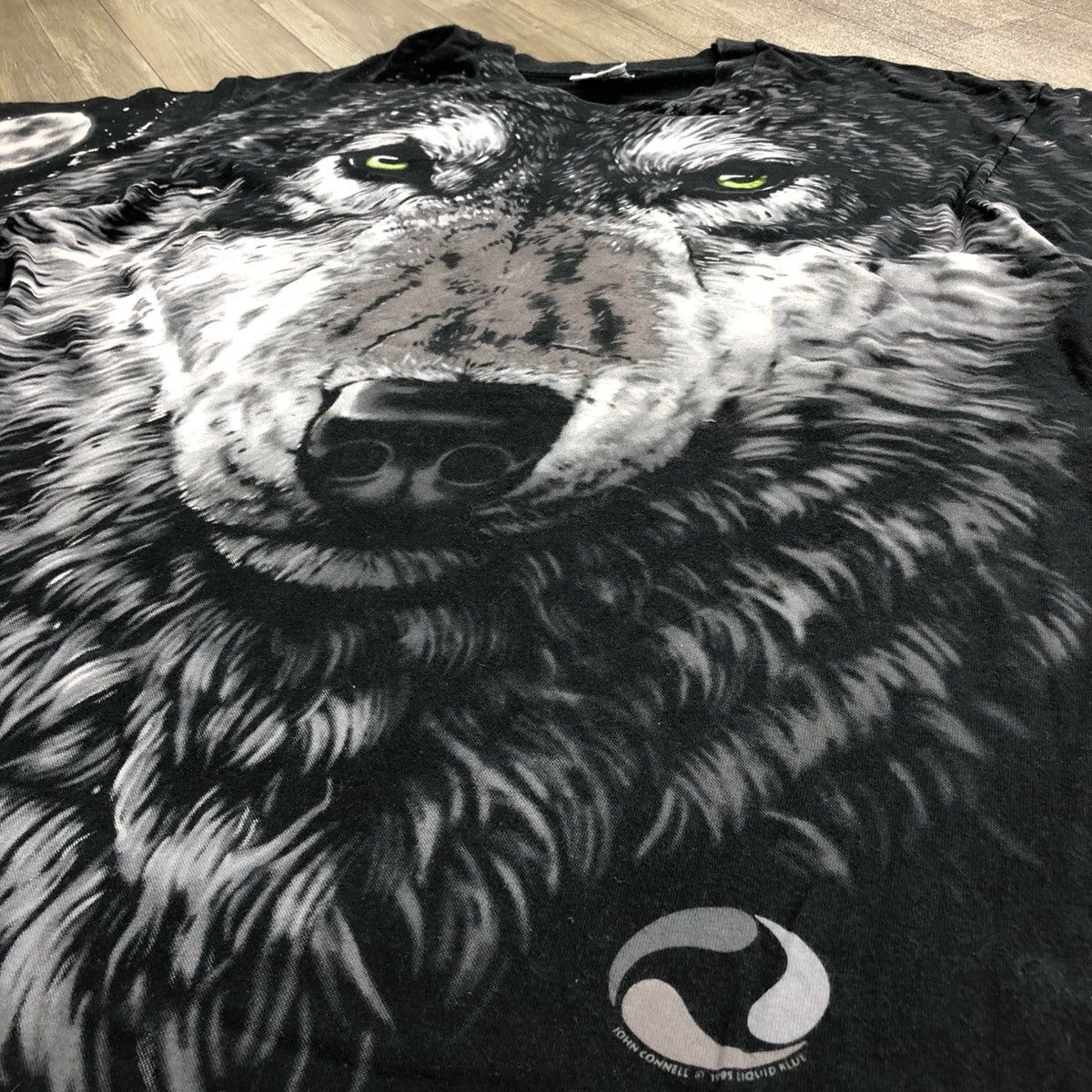 Liquid Blue 🇺🇸Vintage 1995s Liquid Blue Wolf All Over Print Graphic Shirt Size US XL / EU 56 / 4 - 7 Thumbnail