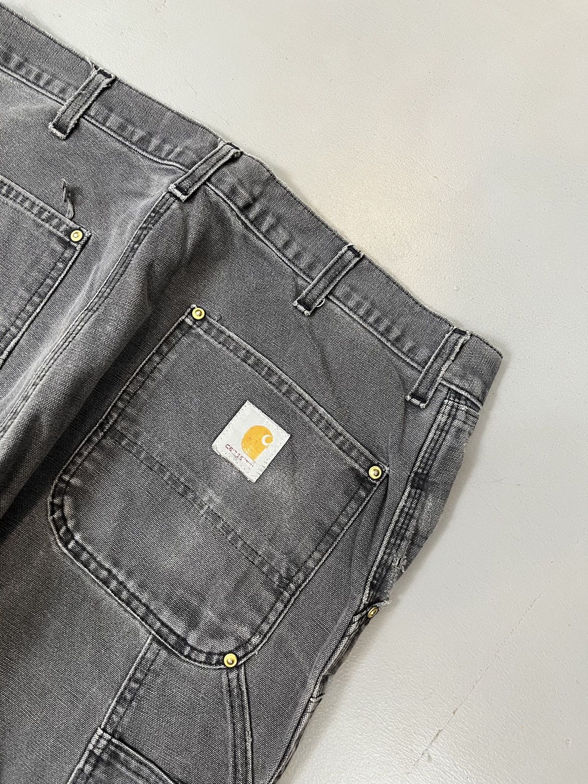 Carhartt × Vintage Sun faded Carhartt B01 BLK double knee denim Size US 37 - 10 Thumbnail