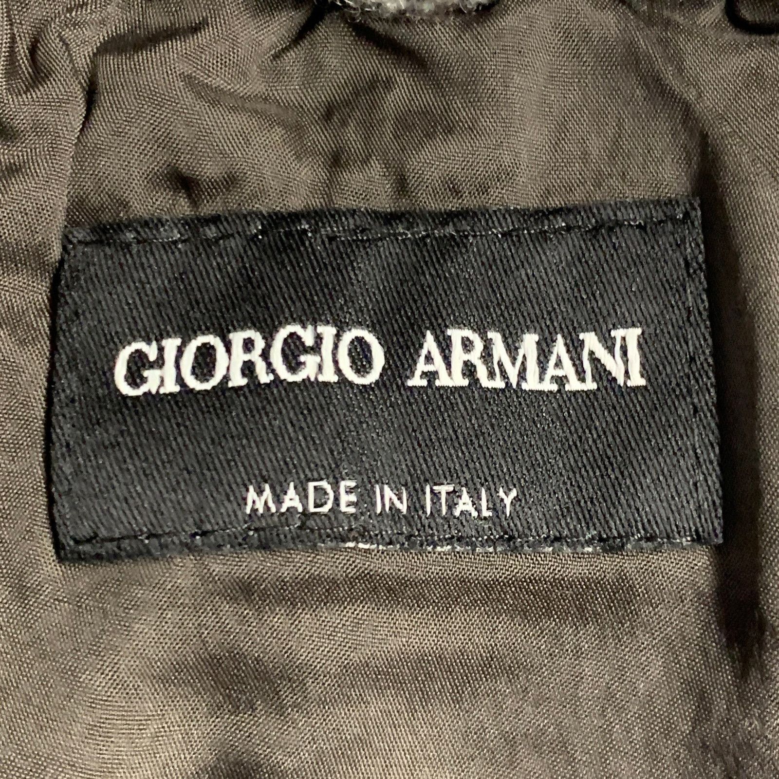 Giorgio Armani Grey Black Grid Virgin Wool Pleated Drawstring Casual Pants Size US 40 / EU 56 - 4 Thumbnail