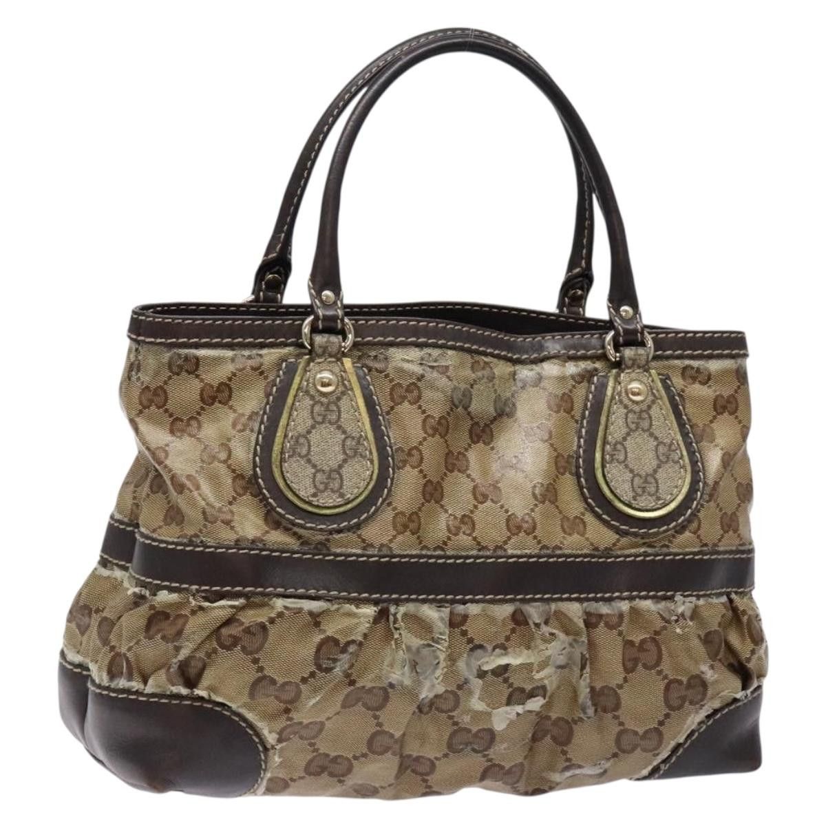 Gucci GUCCI GG Crystal Hand Bag Coated Canvas Beige Gold Size ONE SIZE - 1 Thumbnail
