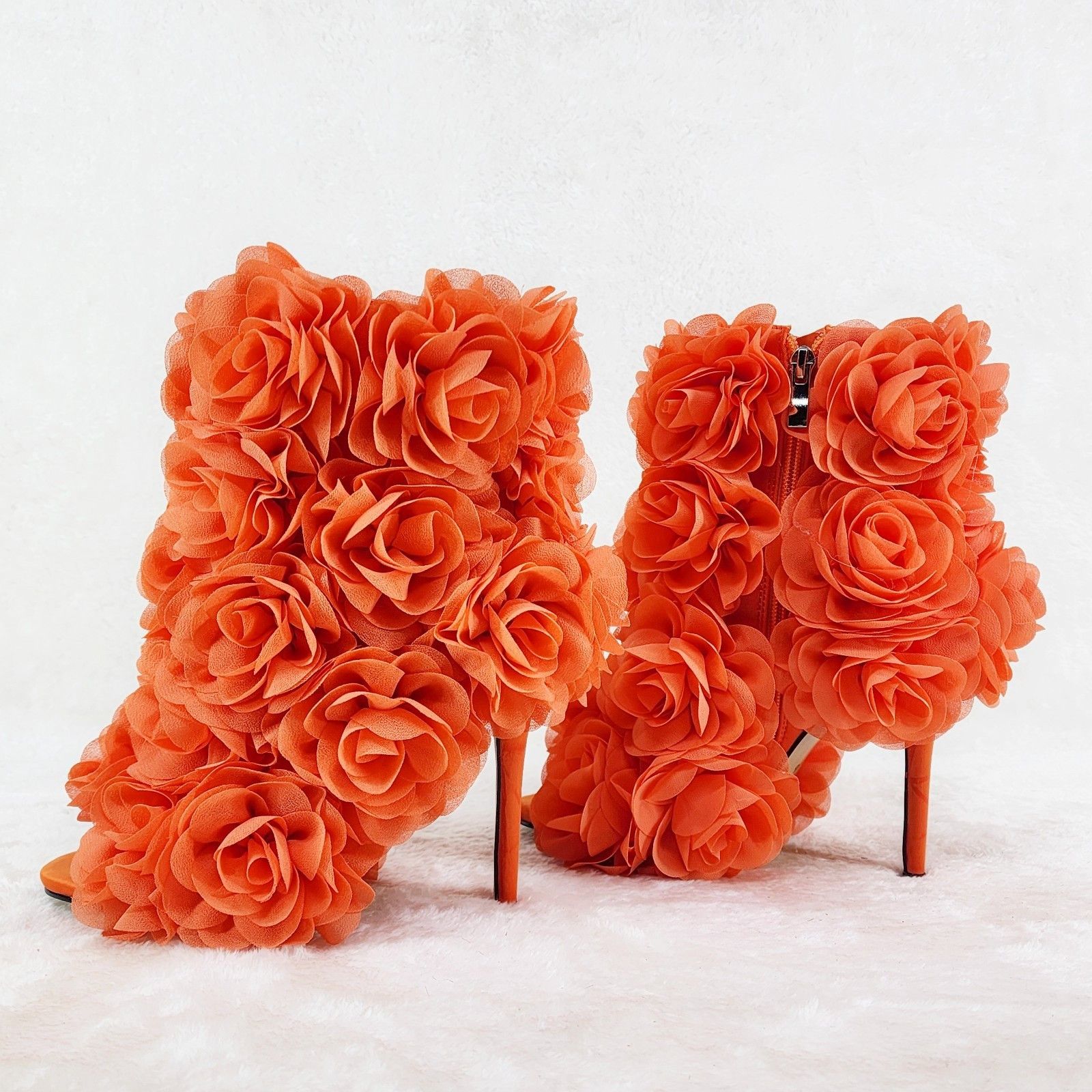 Other Beauty 3D Flowers Floral 4" High Heel Xoanna Elegant Ankle B Size US 7 / IT 37 - 1 Thumbnail