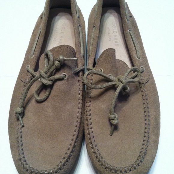 Cole Haan COLE HAAN MEN'S TAN LEATHER SUEDE LOAFERS SIZE: 10M Size US 10 / EU 43 - 2 Thumbnail