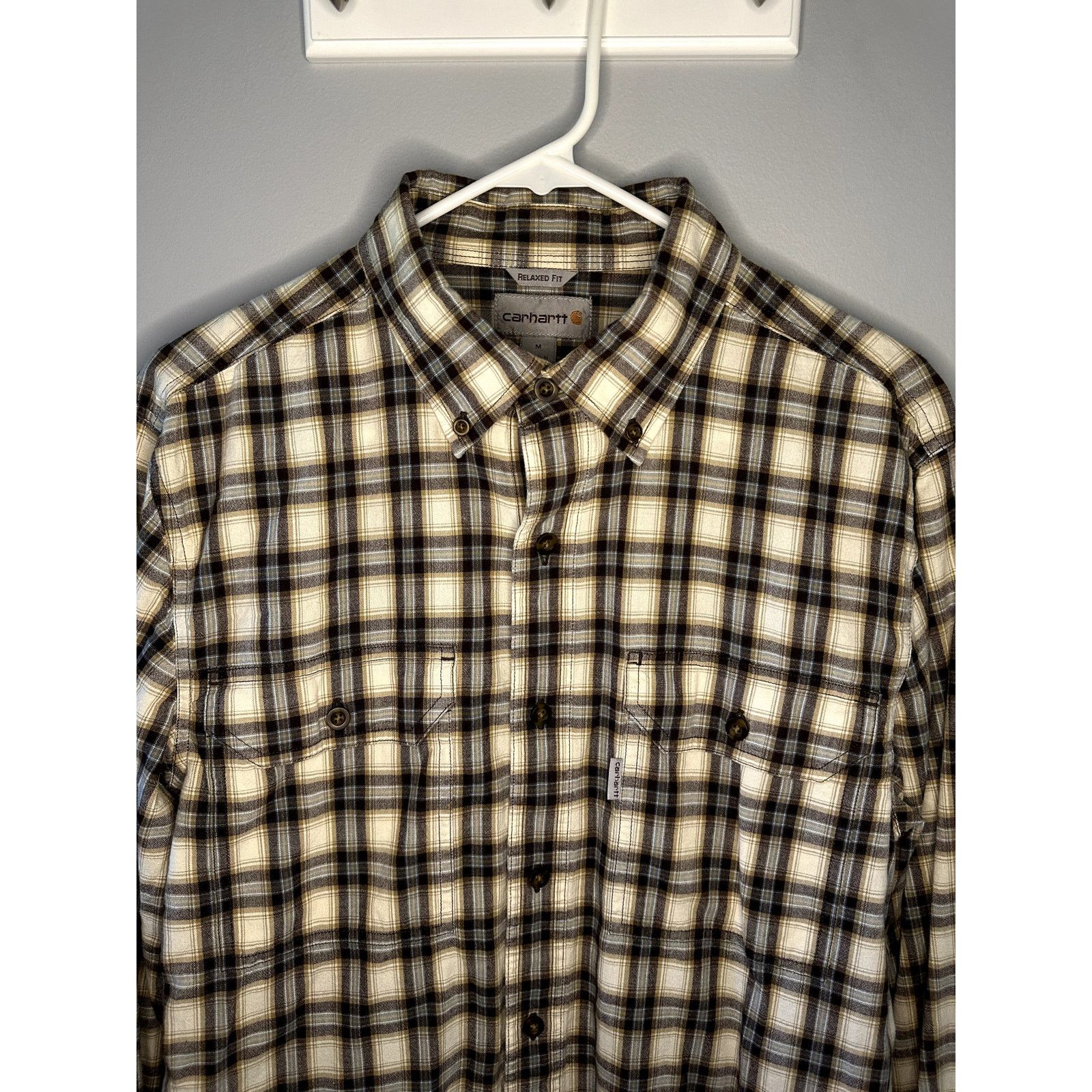 Carhartt Carhartt Plaid Relaxed Fit Button Down Work Shirt Gray M Size US M / EU 48-50 / 2 - 2 Thumbnail