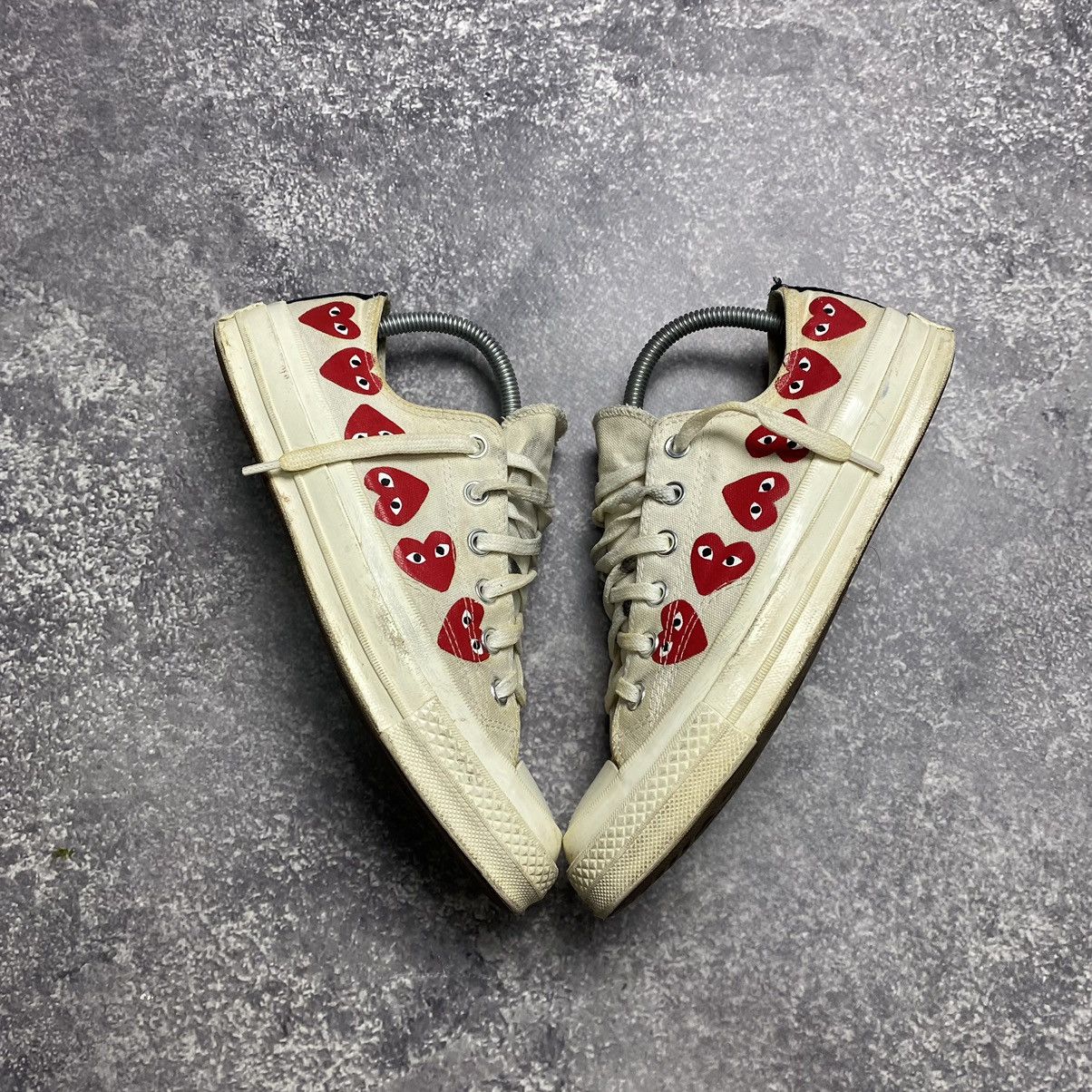 Comme des Garcons PLAY Rare Play Comme Des Garçons Monogramm logo sneakers Size US 7 / EU 40 - 2 Thumbnail