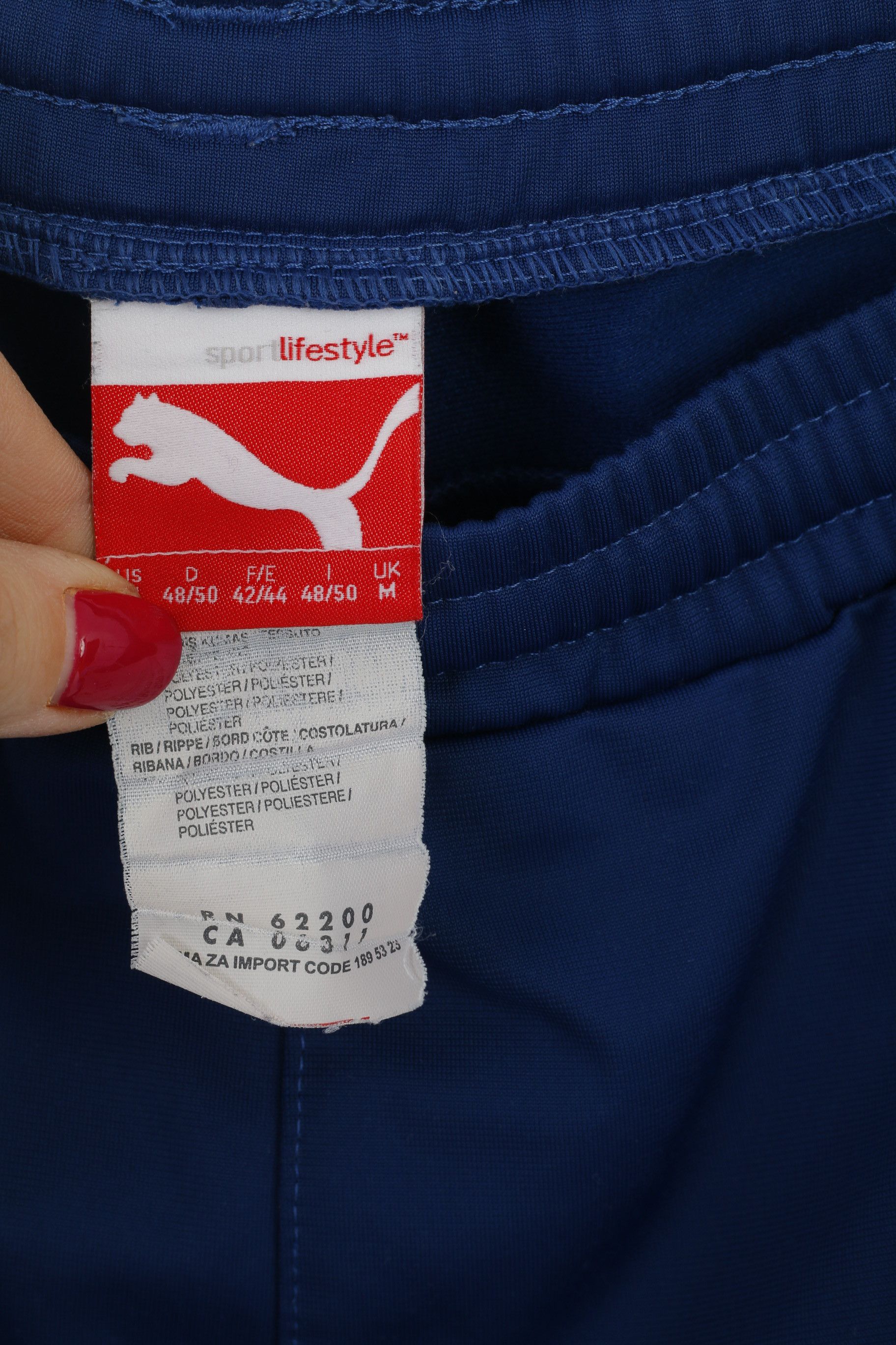 Puma Puma Men M Sweatpants Navy Shiny Retro 6168 Size US 32 / EU 48 - 3 Thumbnail