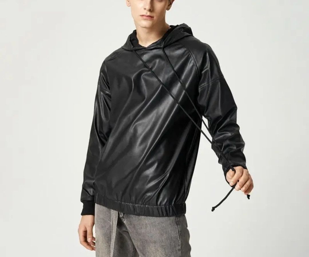 Vintage Reflective PU Leather Hooded Hoodies Size US S / EU 44-46 / 1 - 6 Thumbnail