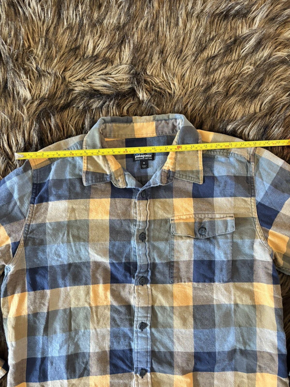 Patagonia Patagonia Organic Cotton Flannel Shirt Blue Yellow Plaid Size US M / EU 48-50 / 2 - 7 Thumbnail