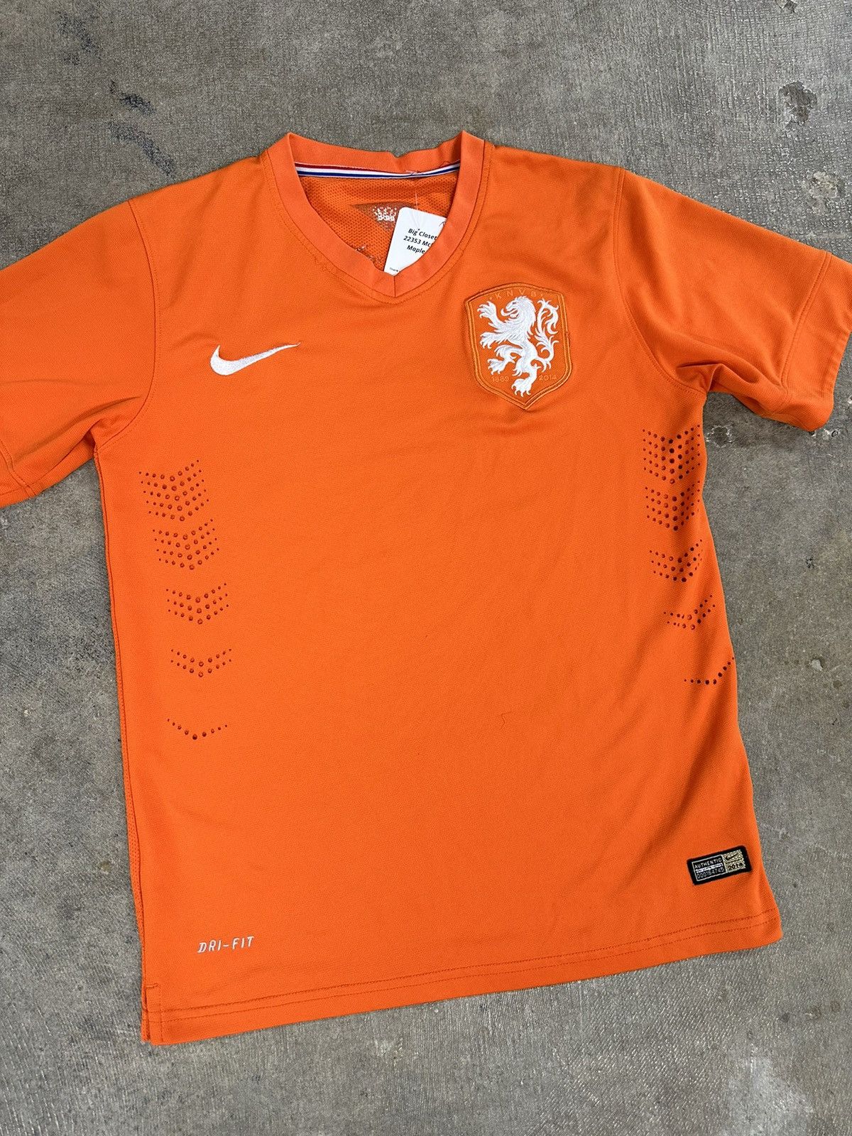 Nike × Vintage 2014 Nike Netherlands Soccer Jersey Kit Maglia Home Size S / US 4 / IT 40 - 3 Thumbnail