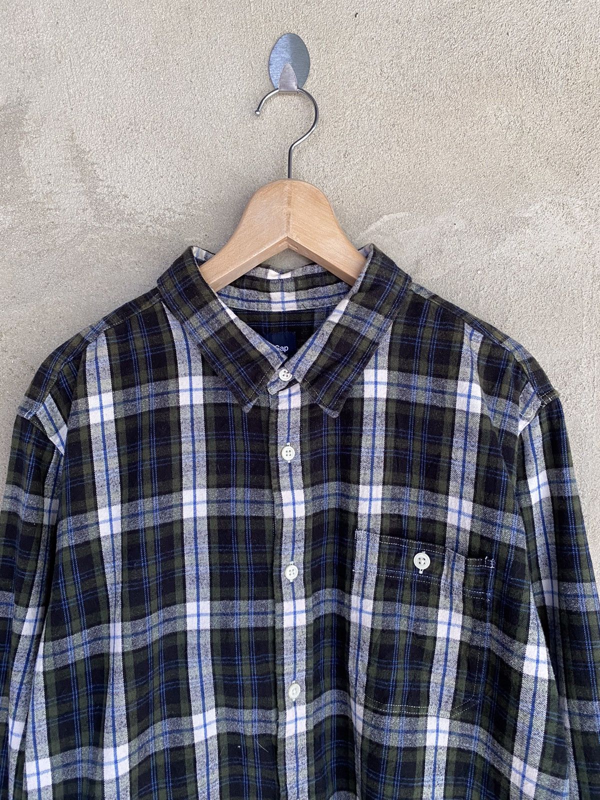 Flannel Vintage Gap Plaid Tartan Flannel Shirt Button Up Size US L / EU 52-54 / 3 - 3 Thumbnail