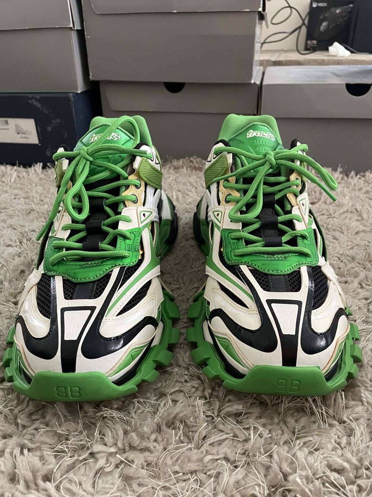 Balenciaga Balenciaga Track 2 Green/White/Black Size US 13 / EU 46 - 4 Thumbnail