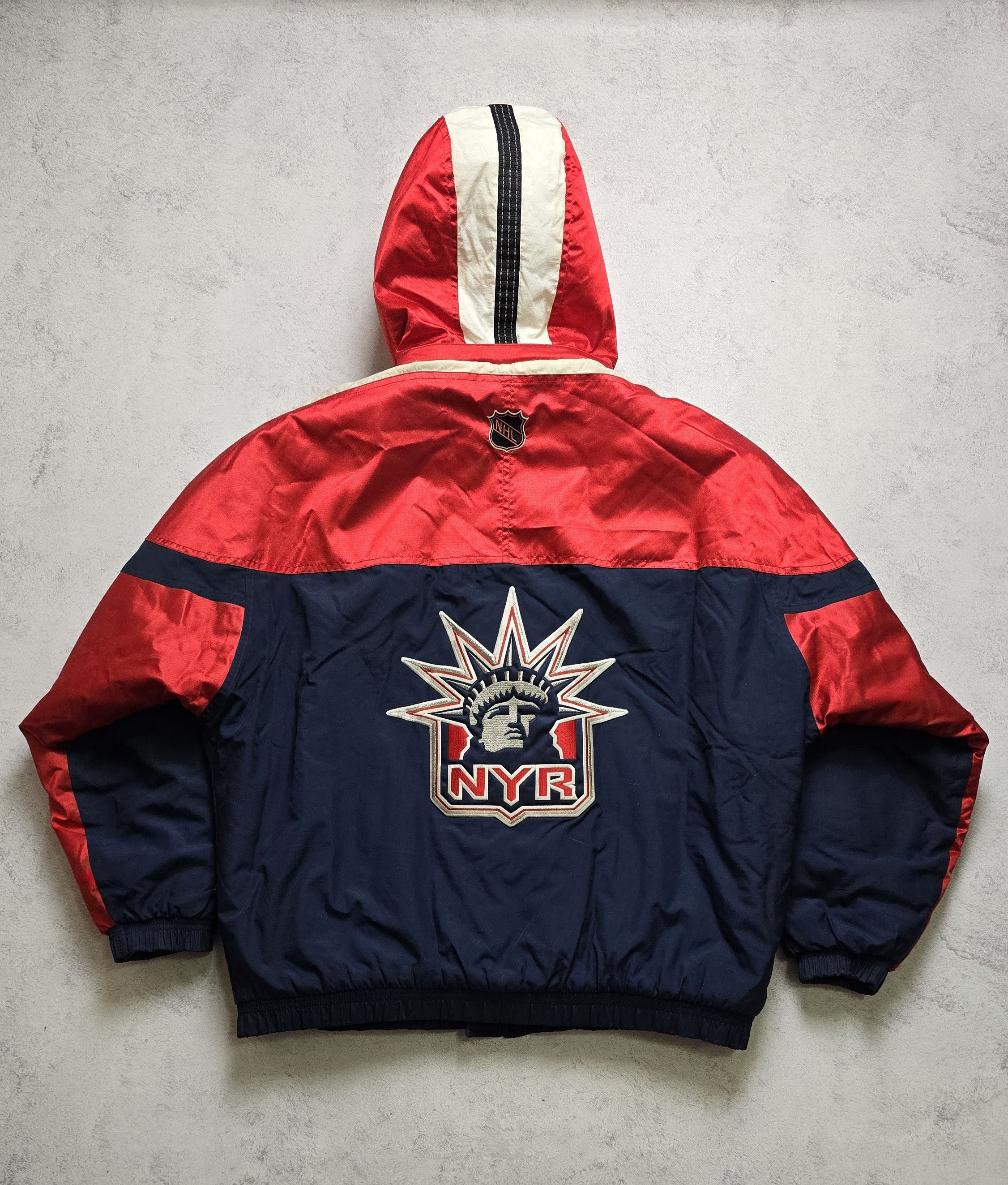 VTG New York Rangers Liberty 90s Puffer NHL Hockey Jacket