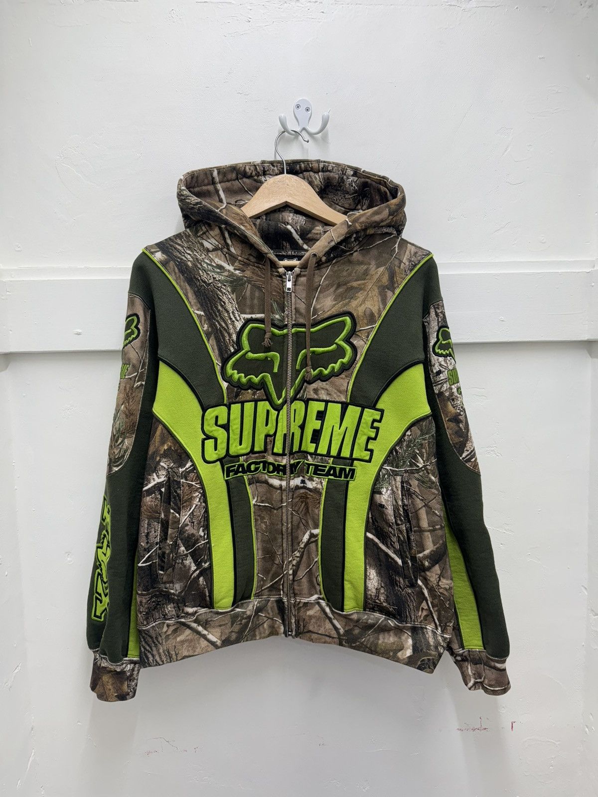 Fox Racing × Supreme Supreme Fox Racing Zip Up Hooded Sweatshirt 