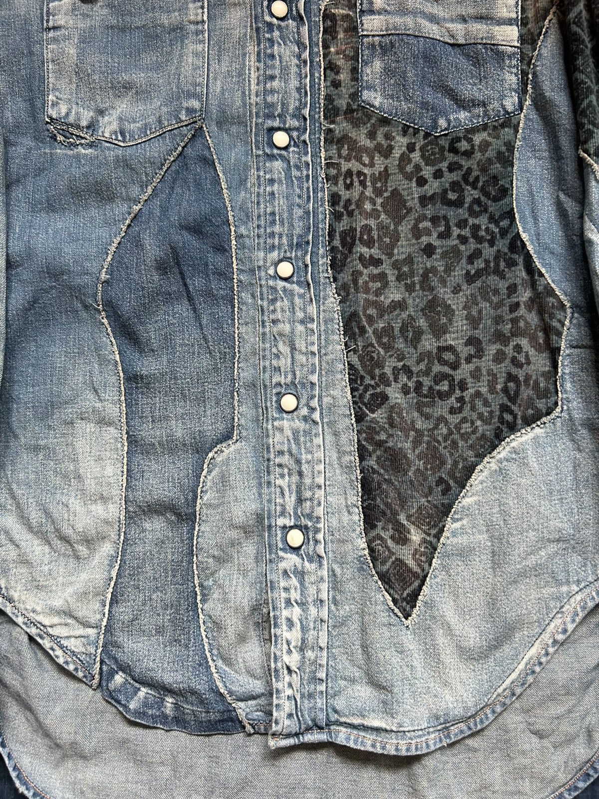 Kapital × Kapital Kountry Kapital denim leopard corduroy patchwork western shirt Size US M / EU 48-50 / 2 - 5 Thumbnail