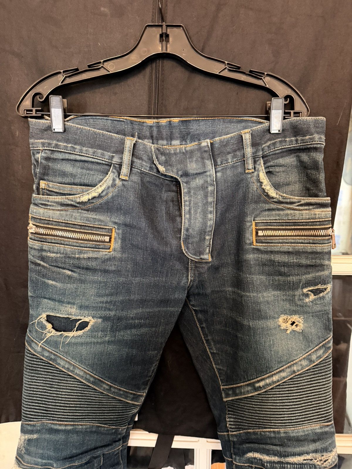Balmain Balmain Biker Denim MIJ 31 Size US 31 - 3 Thumbnail