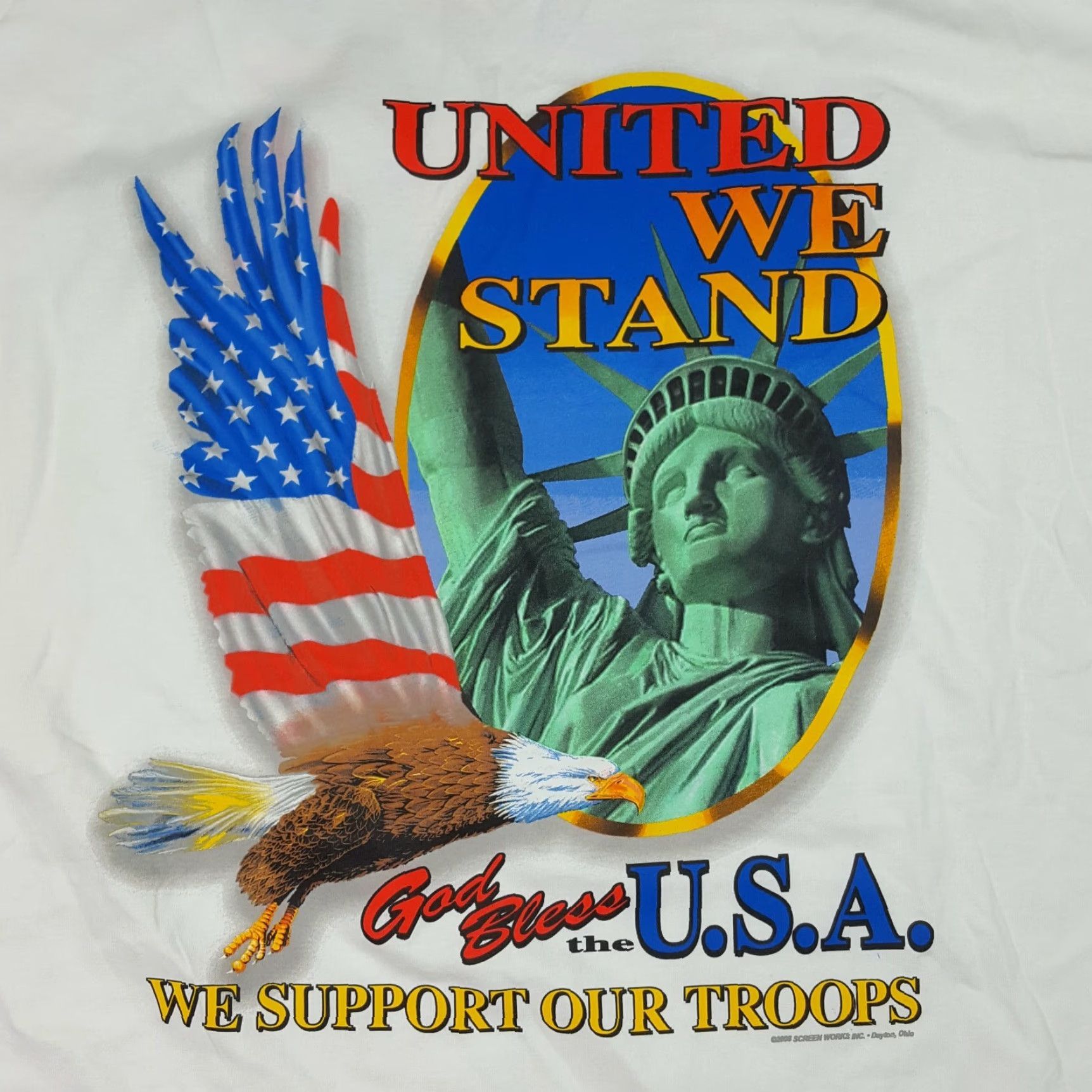 Vintage VINTAGE Know Your Enemy T-Shirt Men 2X White US Military Eagle Liberty Patriot Graphic Print Short Sleeve Crew Neck Regular Fit USA Mens Size US XXL / EU 58 / 5 - 3 Thumbnail