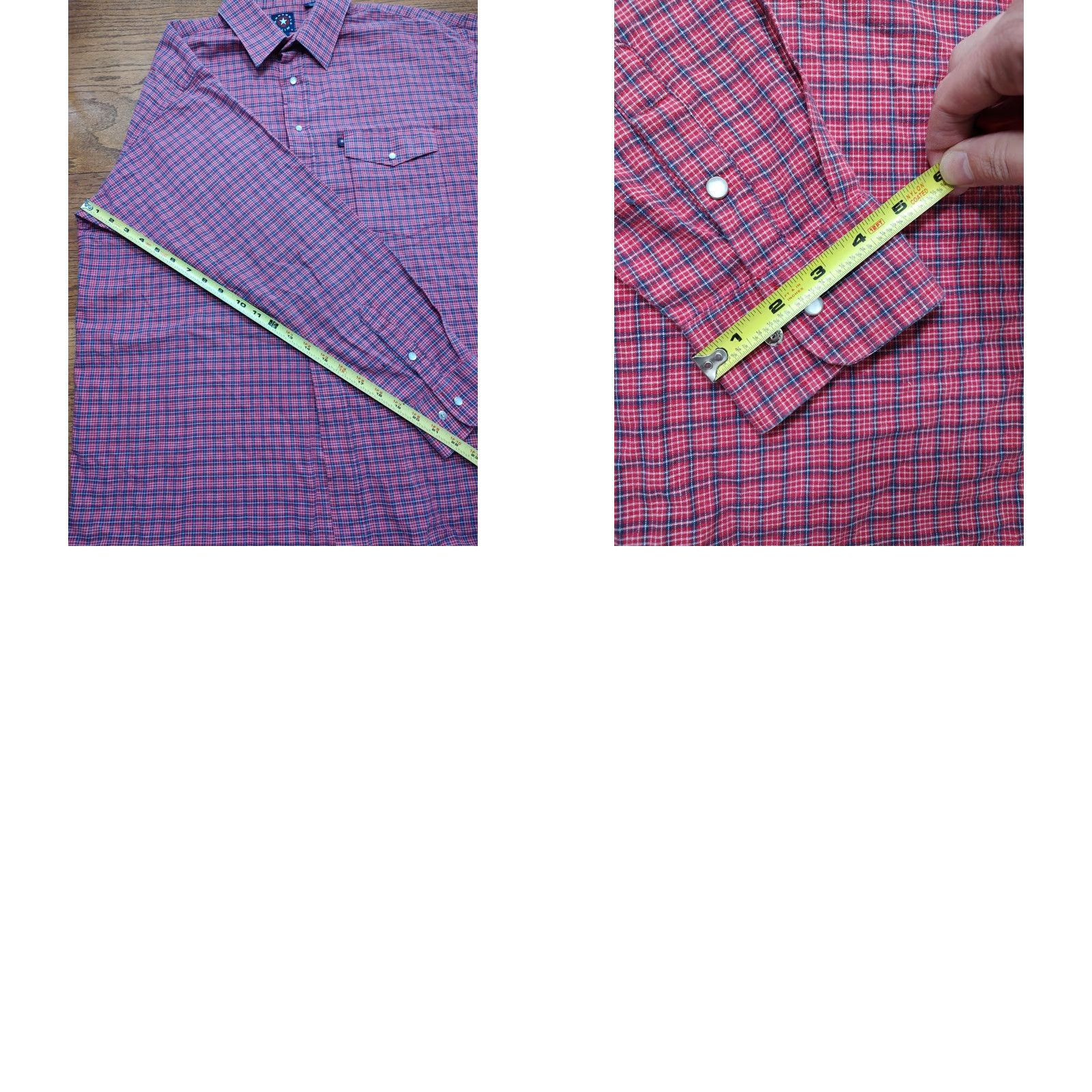 Vintage VINTAGE Panhandle Slim Shirt Mens XL Red Plaid Pearl Snap Cowboy Rodeo Short Sleeve Button-Up Classic Workwear Mens Size US XL / EU 56 / 4 - 8 Thumbnail