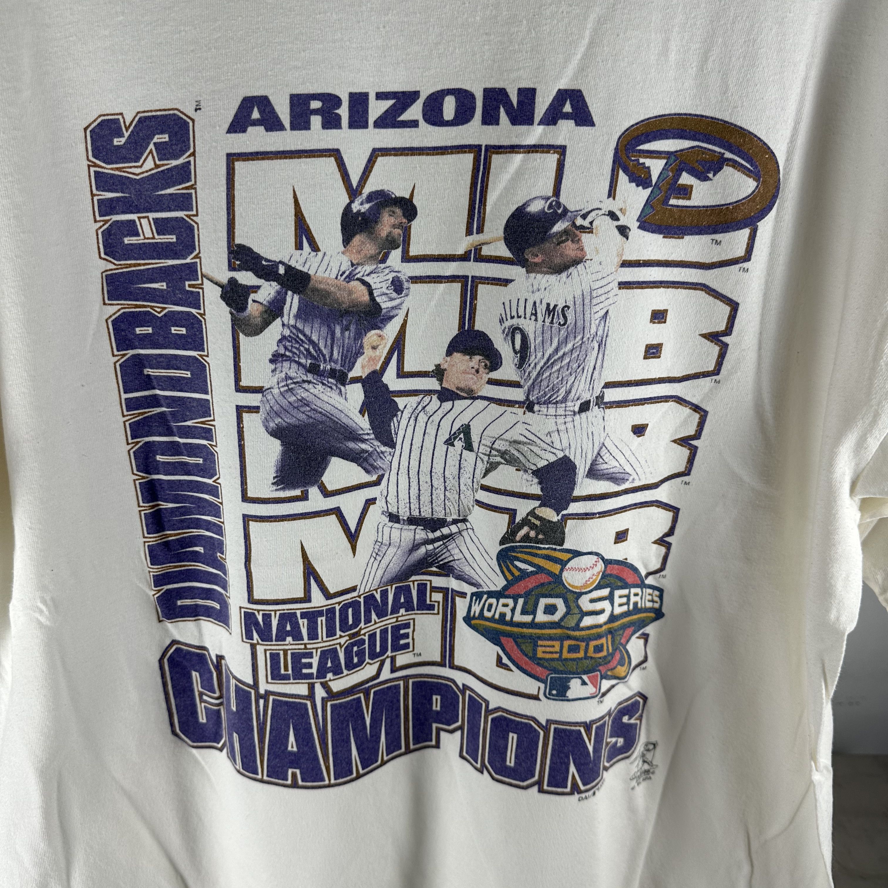 Vintage 2001 Arizona Diamondbacks MLB World Champions T-Shirt Size US XL / EU 56 / 4 - 2 Thumbnail