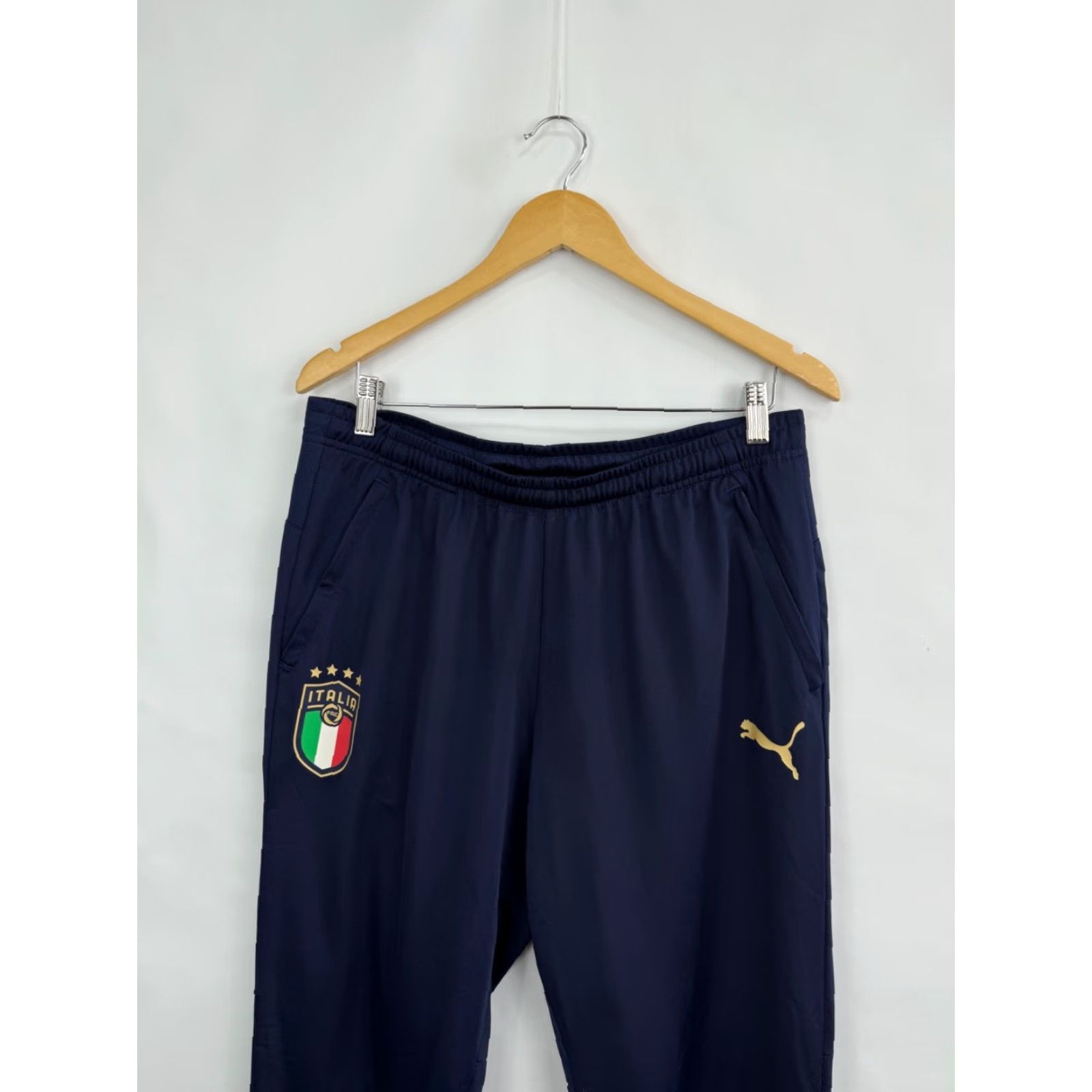 Vintage VINTAGE Puma Italy Soccer Jogger Pants Jersey Retro Rare Hype L Dark Blue Men Size US L / EU 52-54 / 3 - 3 Thumbnail