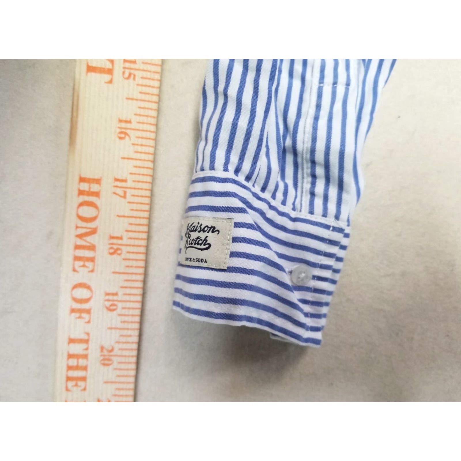 Scotch & Soda Maison Scotch & Soda Shirt Dress XS Blue Striped Long Sleeve Button Front Collared Midi Dress Women - No Belt Vintage No Belt Size XS / US 0-2 / IT 36-38 - 4 Thumbnail