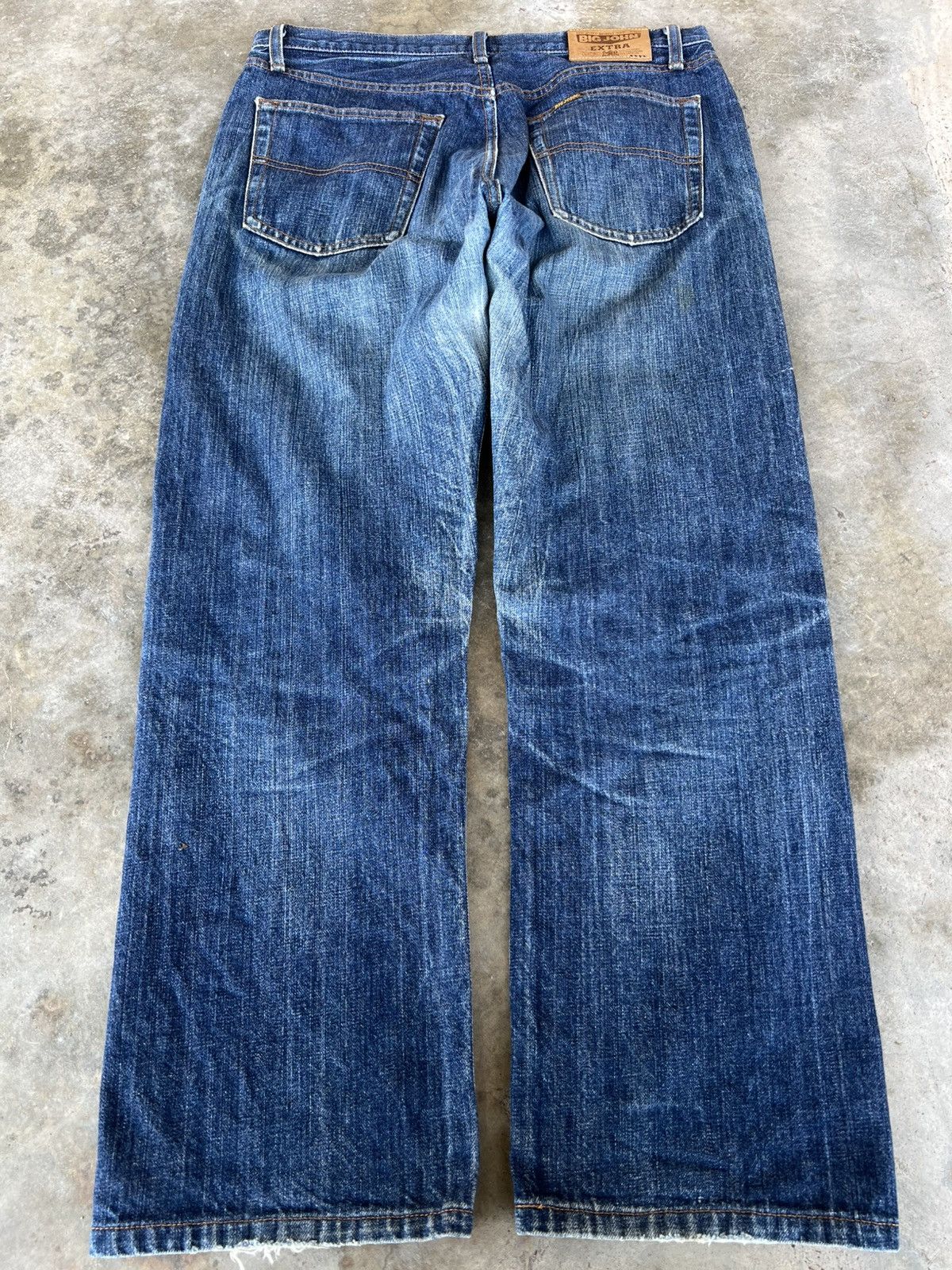 Big John × Japanese Brand 💥Baggy💥Vintage Big John Extra Blue Jean Size US 32 / EU 48 - 2 Thumbnail
